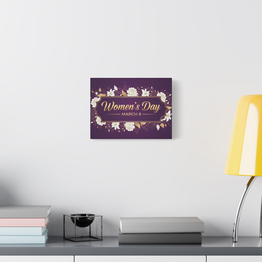 Women's Day March 8 Canvas Wall Art — Floral International Women's Day Decor