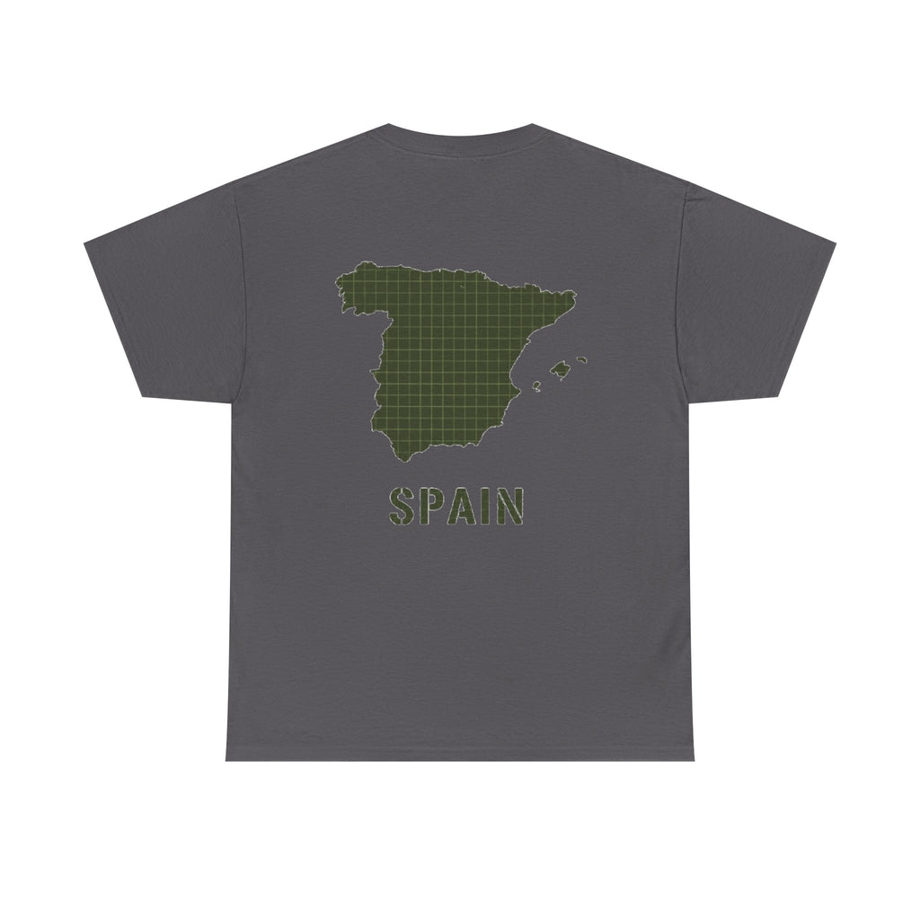Gallus Spain Map T‑Shirt — Vintage Grid Spain Map Tee