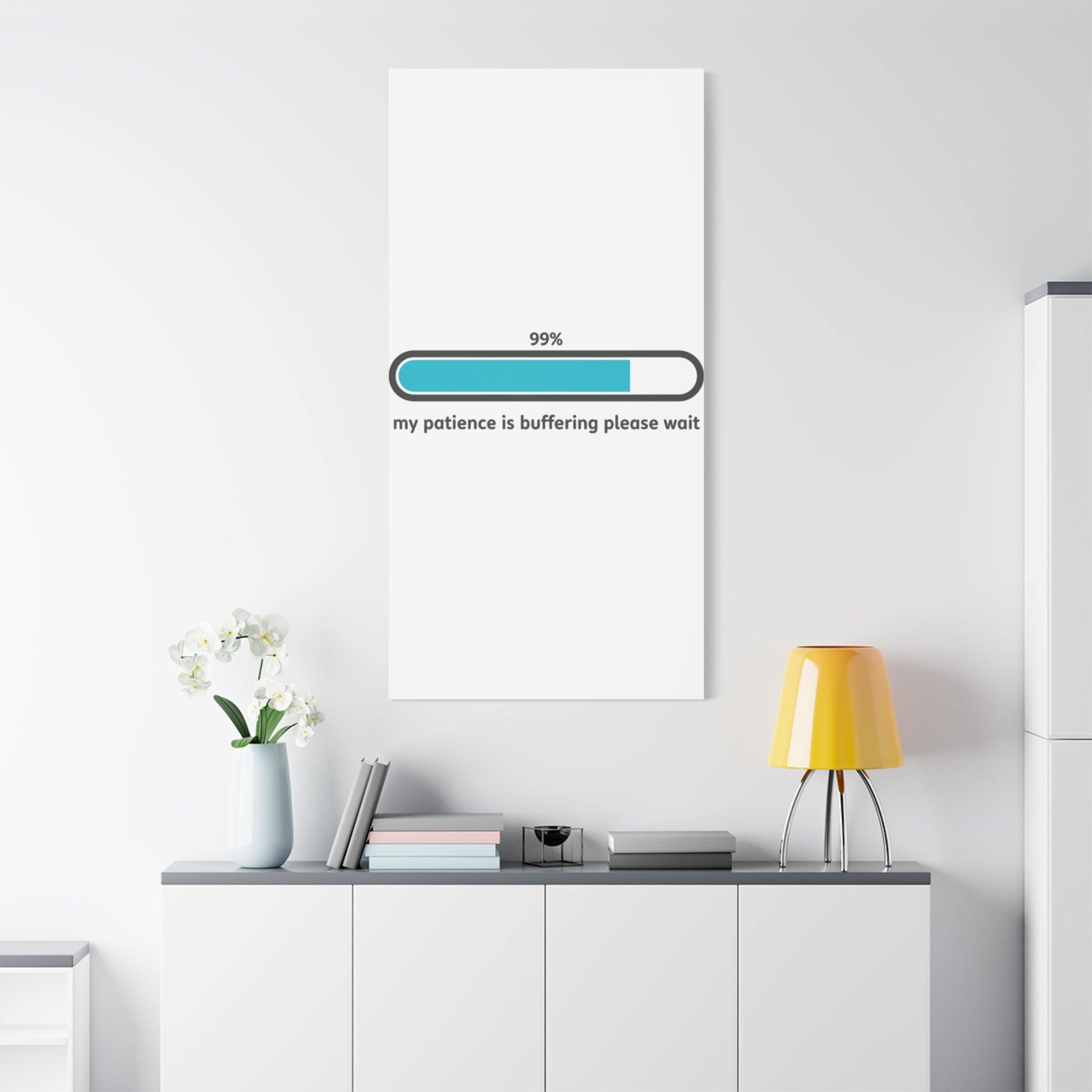 99% Patience Buffering Canvas, Sarcastic Gratitude, Tired Humor
