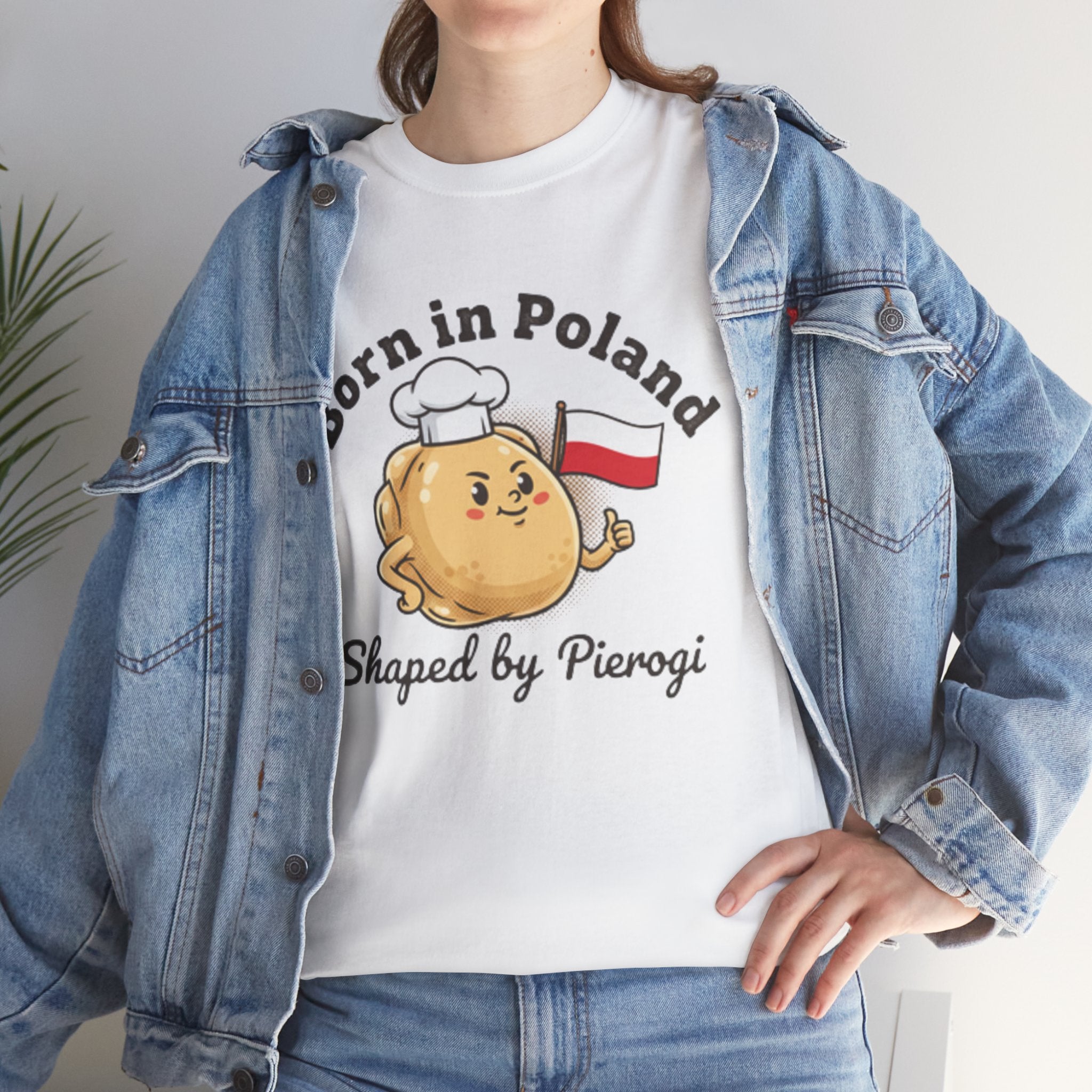 Born in Poland T-Shirt — "Shaped by Pierogi" Polish Pride Tee