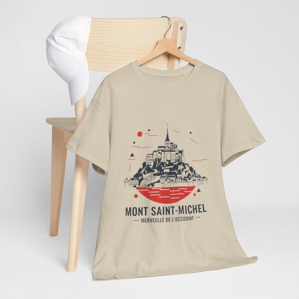 Mont Saint-Michel Illustration T-Shirt — French Landmark Travel Tee