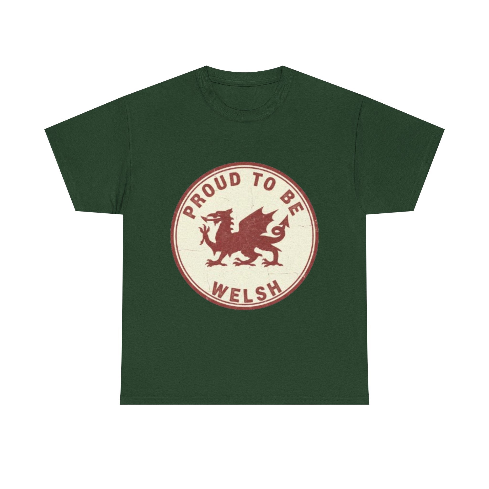 Proud to Be Welsh T-Shirt — Retro Welsh Dragon Pride Tee