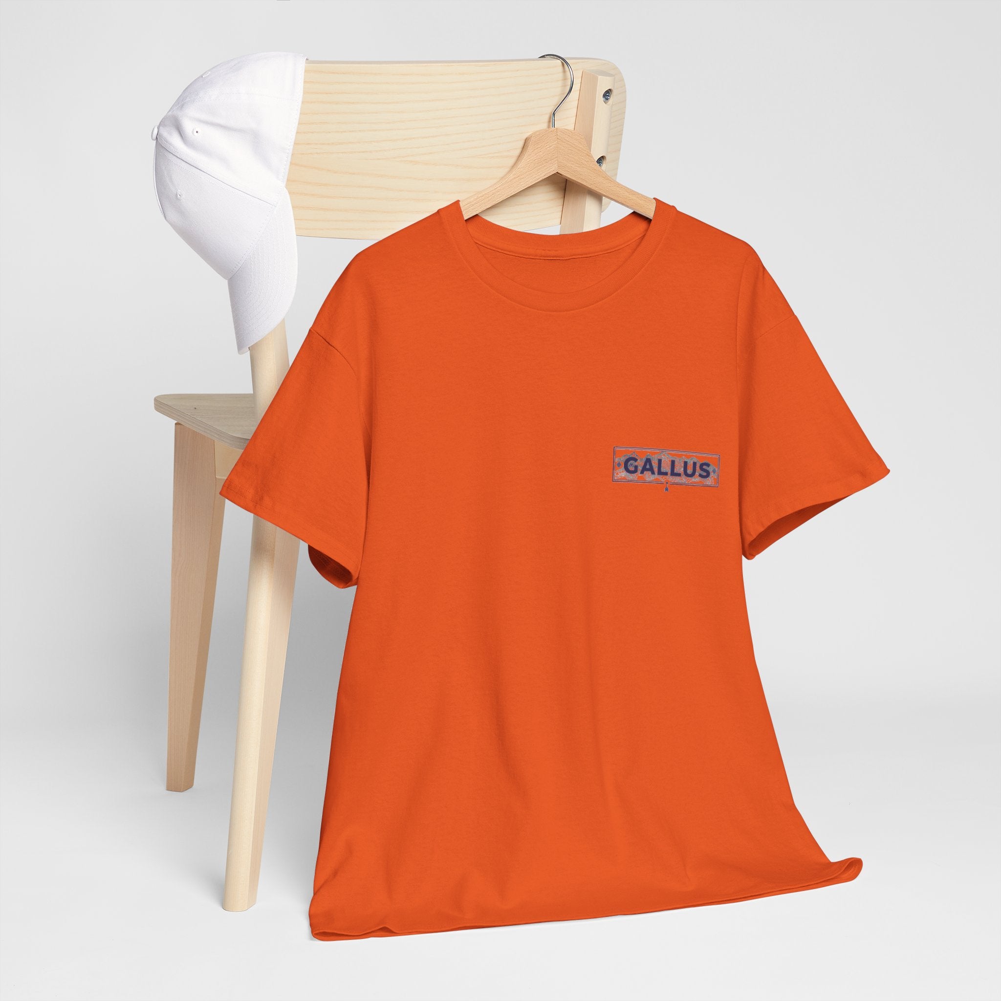 Mountain Sunset T-Shirt — Retro Nature Graphic Tee with 'GALLUS' Logo