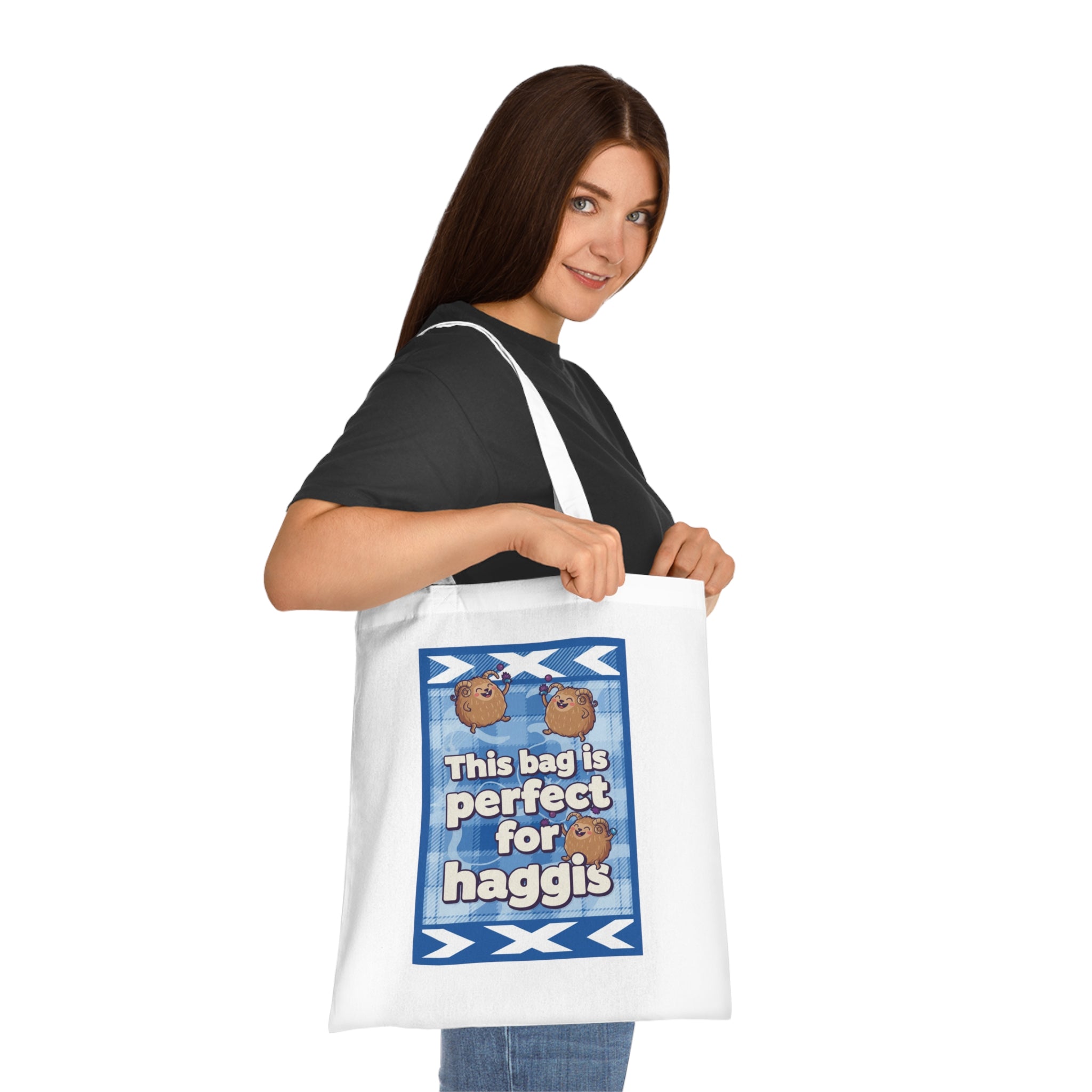 Haggis Tote Bag – 'This Bag Is Perfect for Haggis' Scottish Food Novelty Cotton Tote