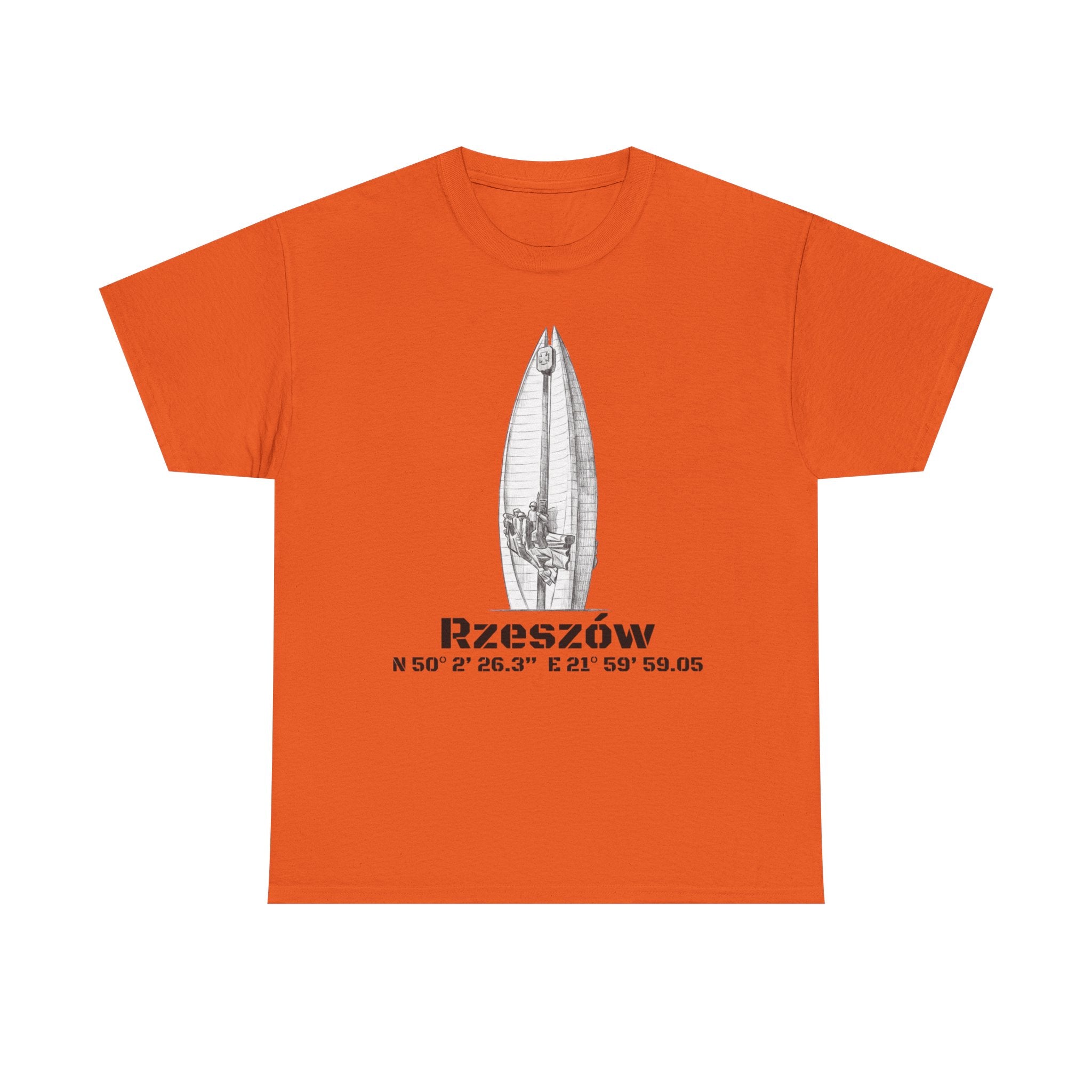 Rzeszów Coordinates T‑Shirt — City Landmark  Sketch Tee
