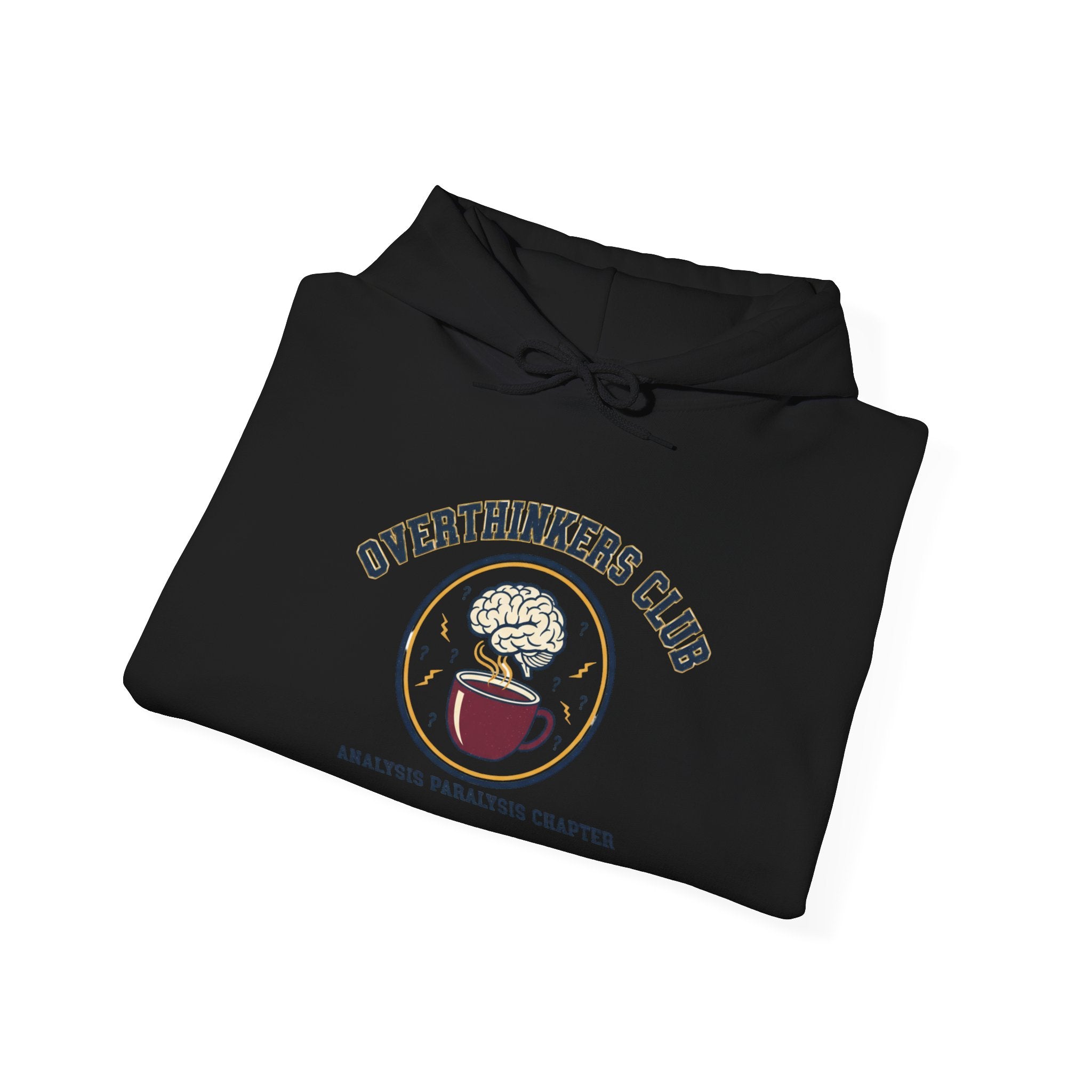 Overthinkers Club Hoodie | varsity style, irony club merch