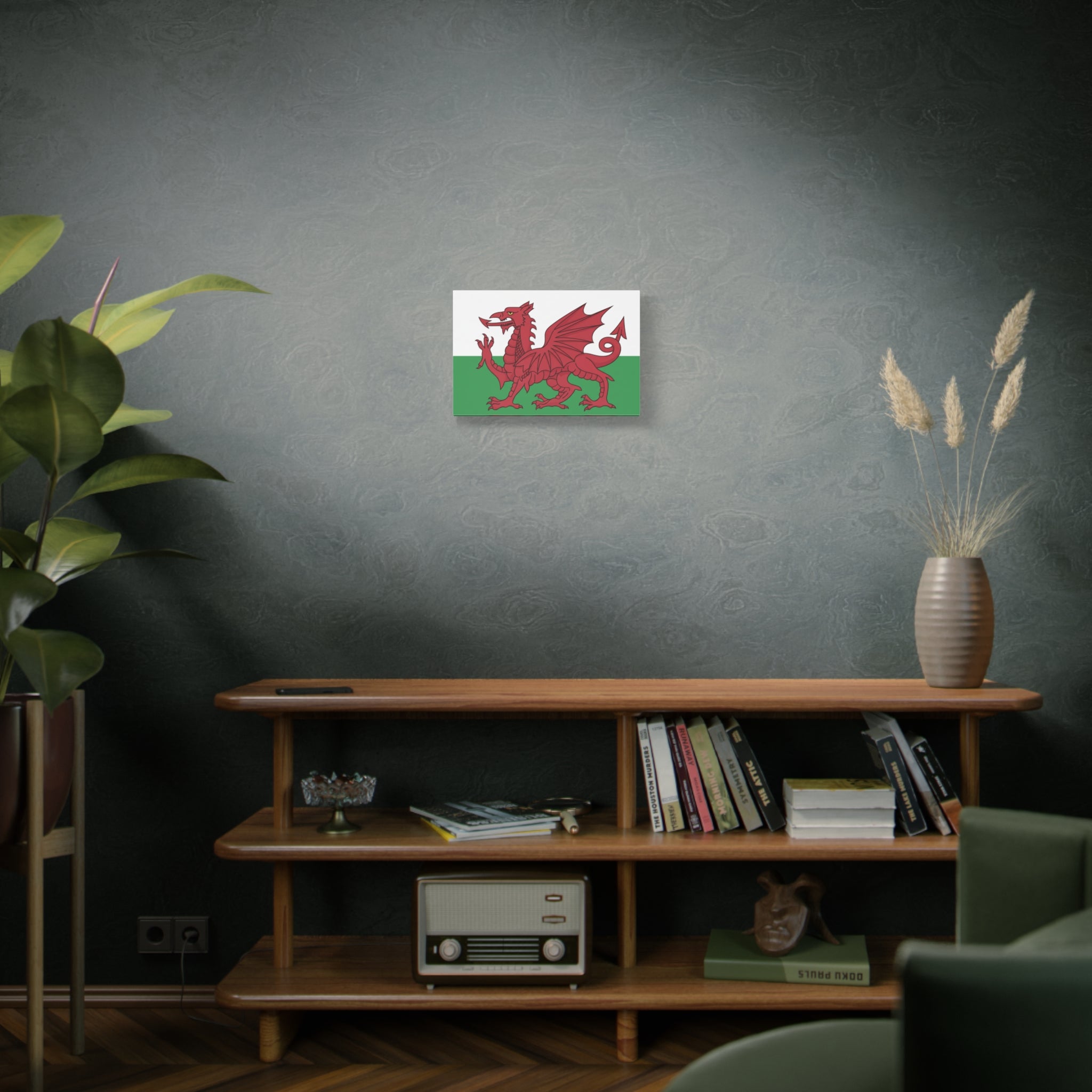 Welsh Flag Canvas Print — Red Dragon Matte Stretched Wall Art