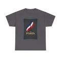 Paris Tricolor Graphic Tee — French Flag Brushstroke T-Shirt