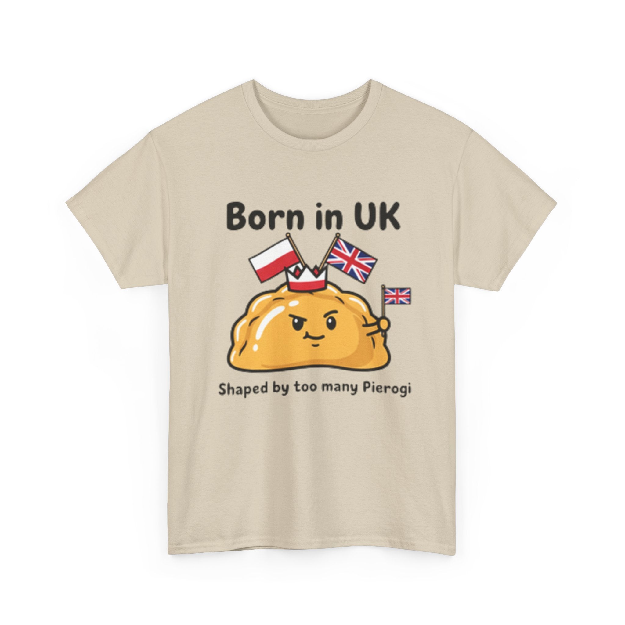 Born in UK Pierogi T‑Shirt — Funny Polish‑British Pride Tee
