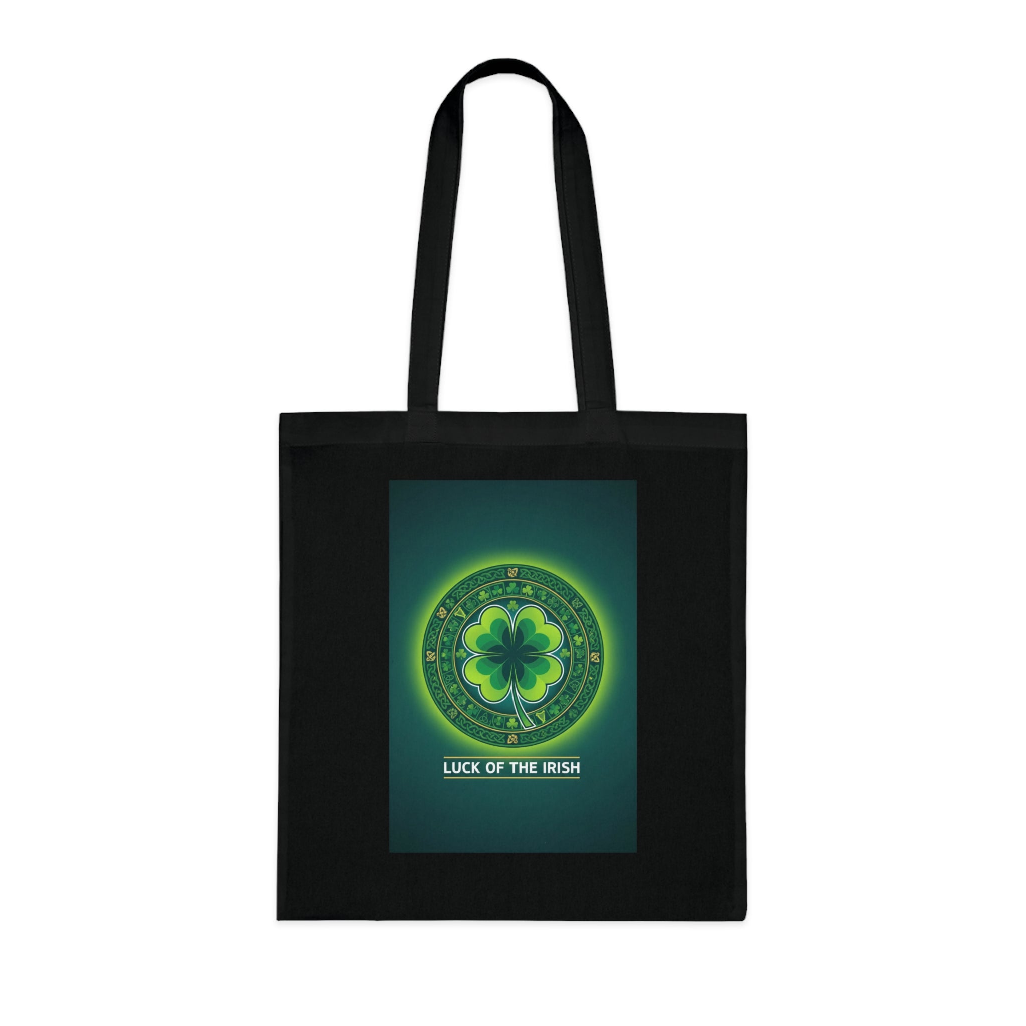 Luck of the Irish Cotton Tote — Shamrock St. Patrick’s Day Market Bag