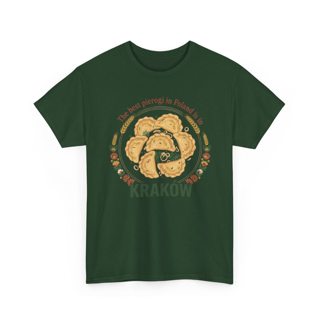 Kraków Pierogi Graphic Tee — "The best pierogi in Poland is in KRAKÓW" T-Shirt