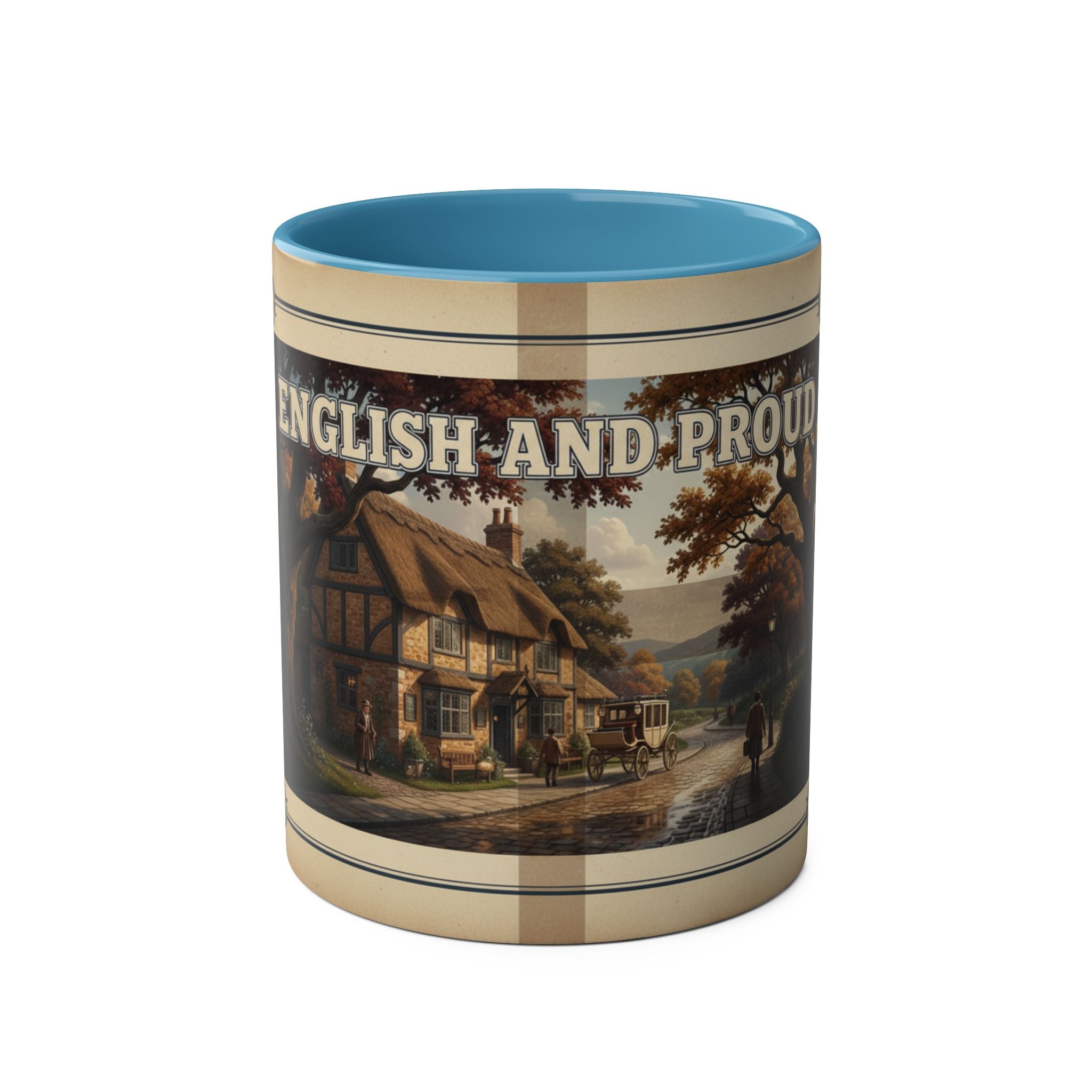 English and Proud Vintage Cottage Coffee Mug - Two-Tone 11oz