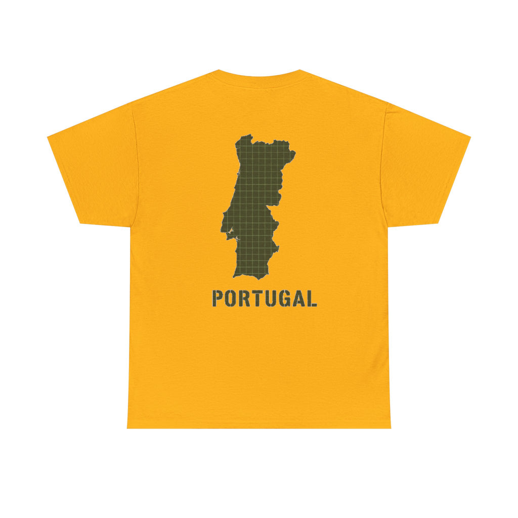 Portugal Map T-Shirt — Vintage Green Grid Portugal Tee