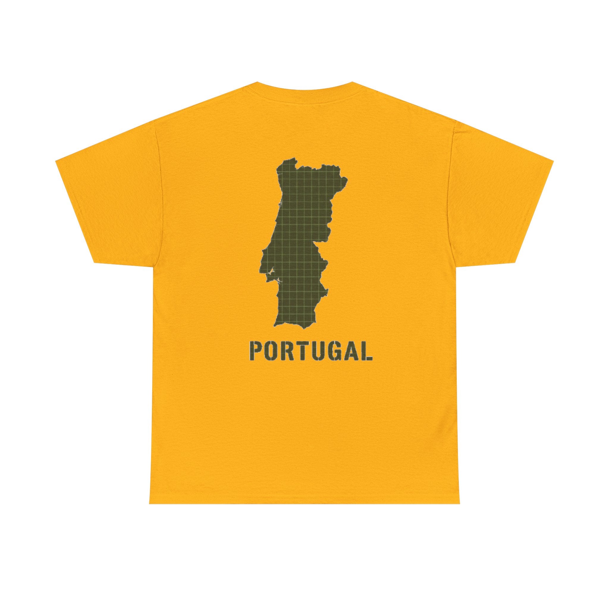 Portugal Map T-Shirt — Vintage Green Grid Portugal Tee