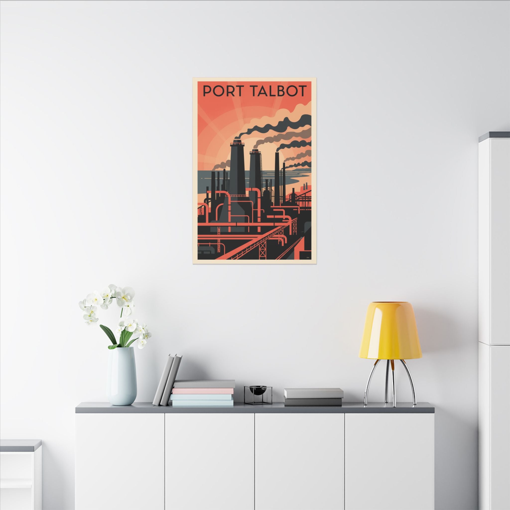 Port Talbot Industrial Poster Canvas