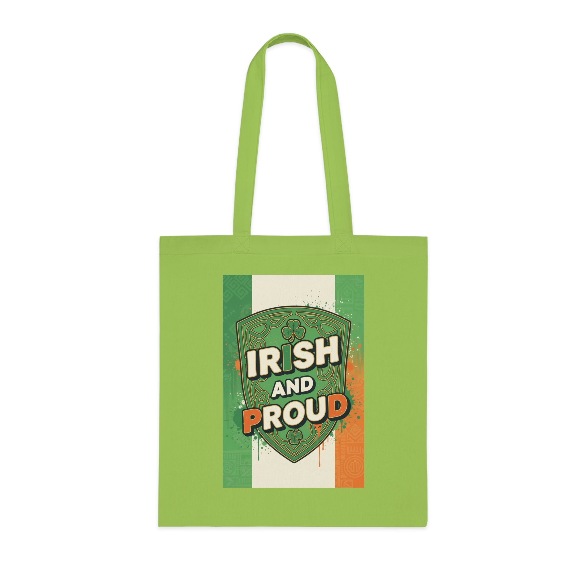 Irish and Proud Cotton Tote — St. Patrick’s Day Irish Flag Shopper