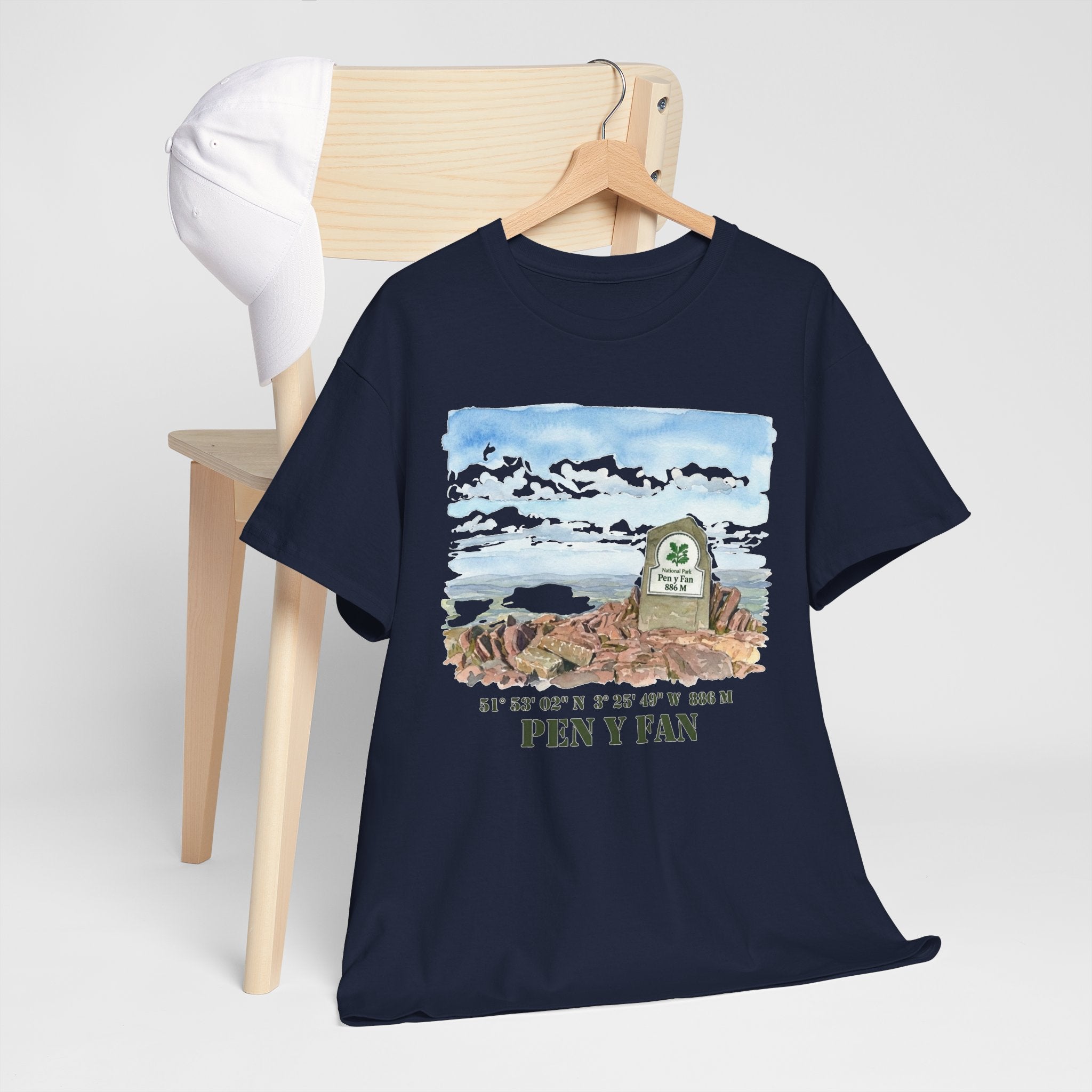 Pen y Fan Landscape T‑Shirt — Wales Mountain Hiking Souvenir Tee