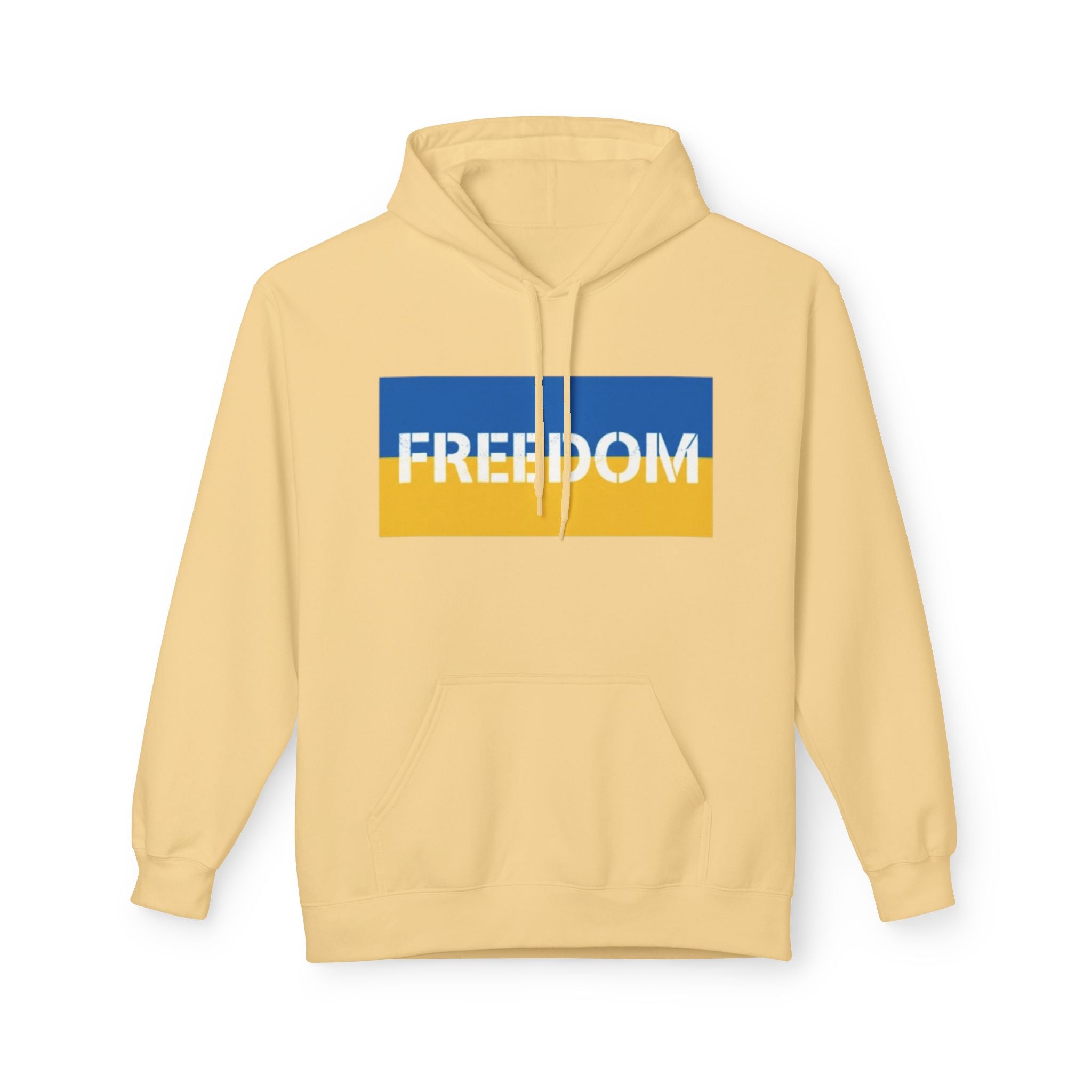 Freedom Flag Hoodie — Blue & Yellow Patriotic Freedom Pullover