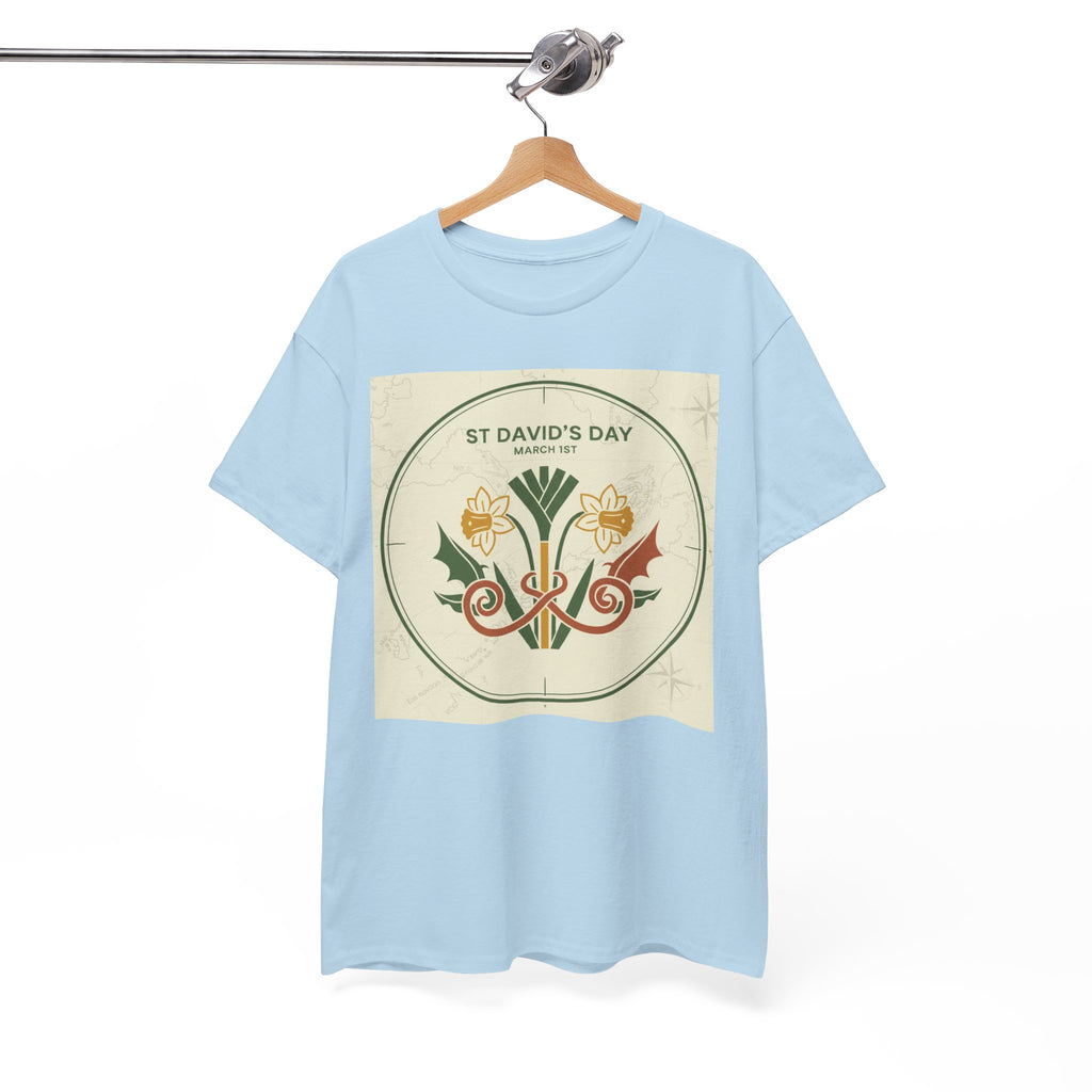 St. David's Day Floral Tee — Welsh Daffodil & Leek Celebration Shirt