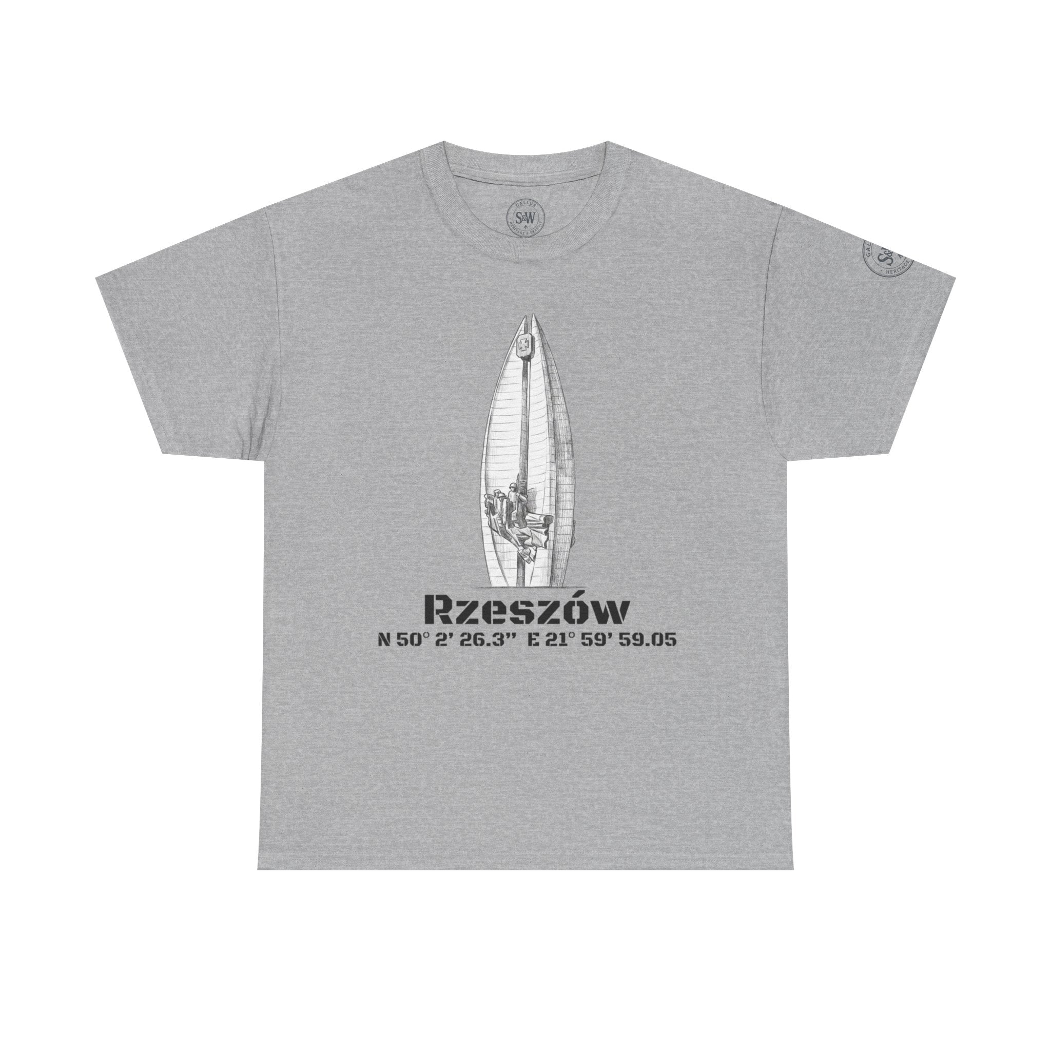 Rzeszów Coordinates T‑Shirt — City Landmark  Sketch Tee