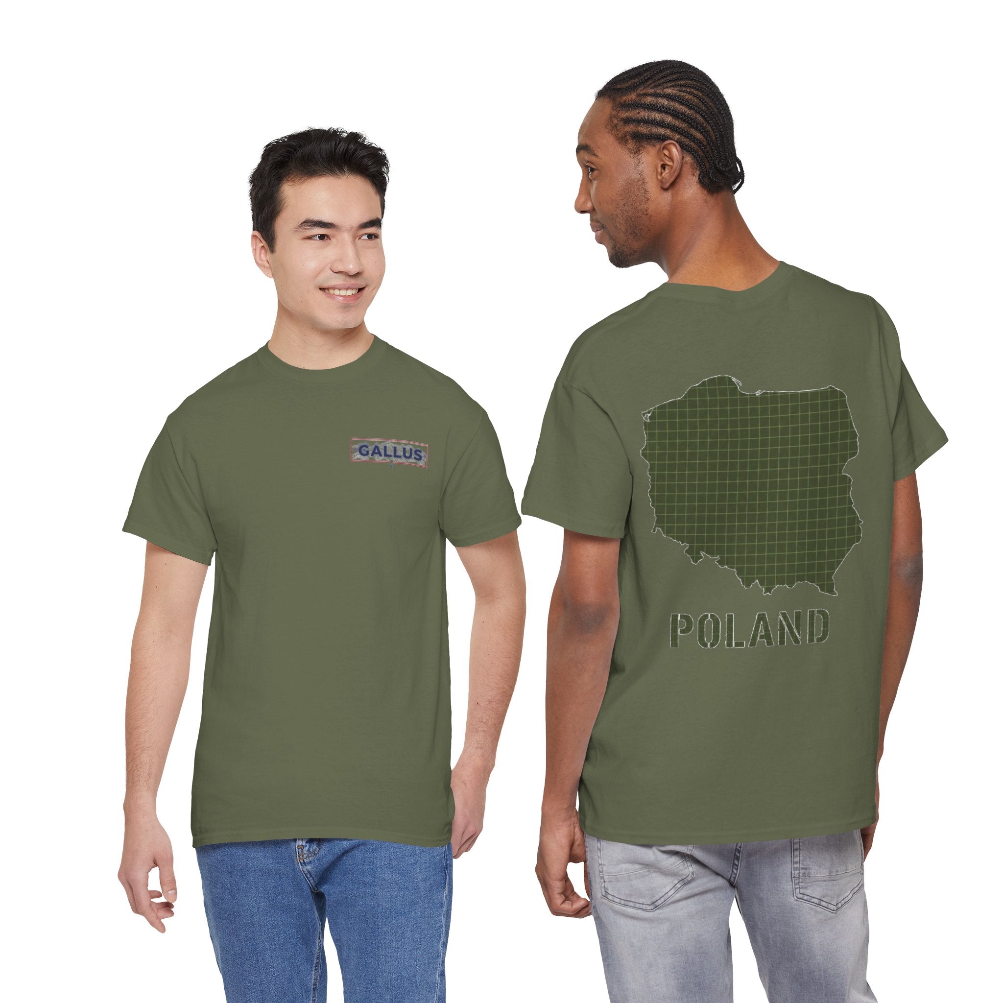 Poland Map Tee — Military Grid Map Graphic T-Shirt