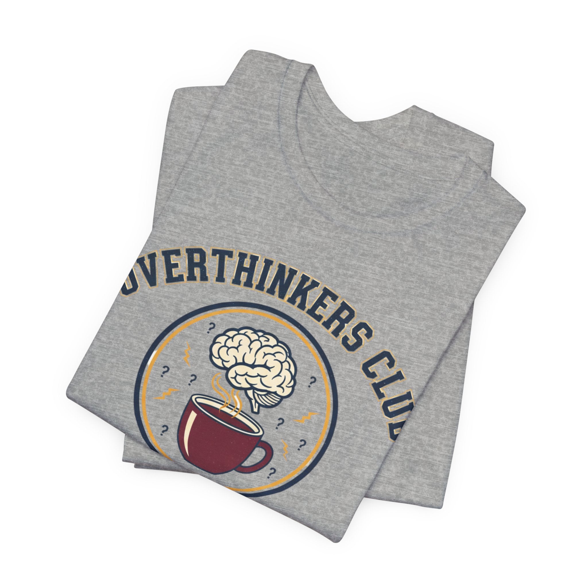 Overthinkers Club Tee | irony club shirt, varsity style shirt