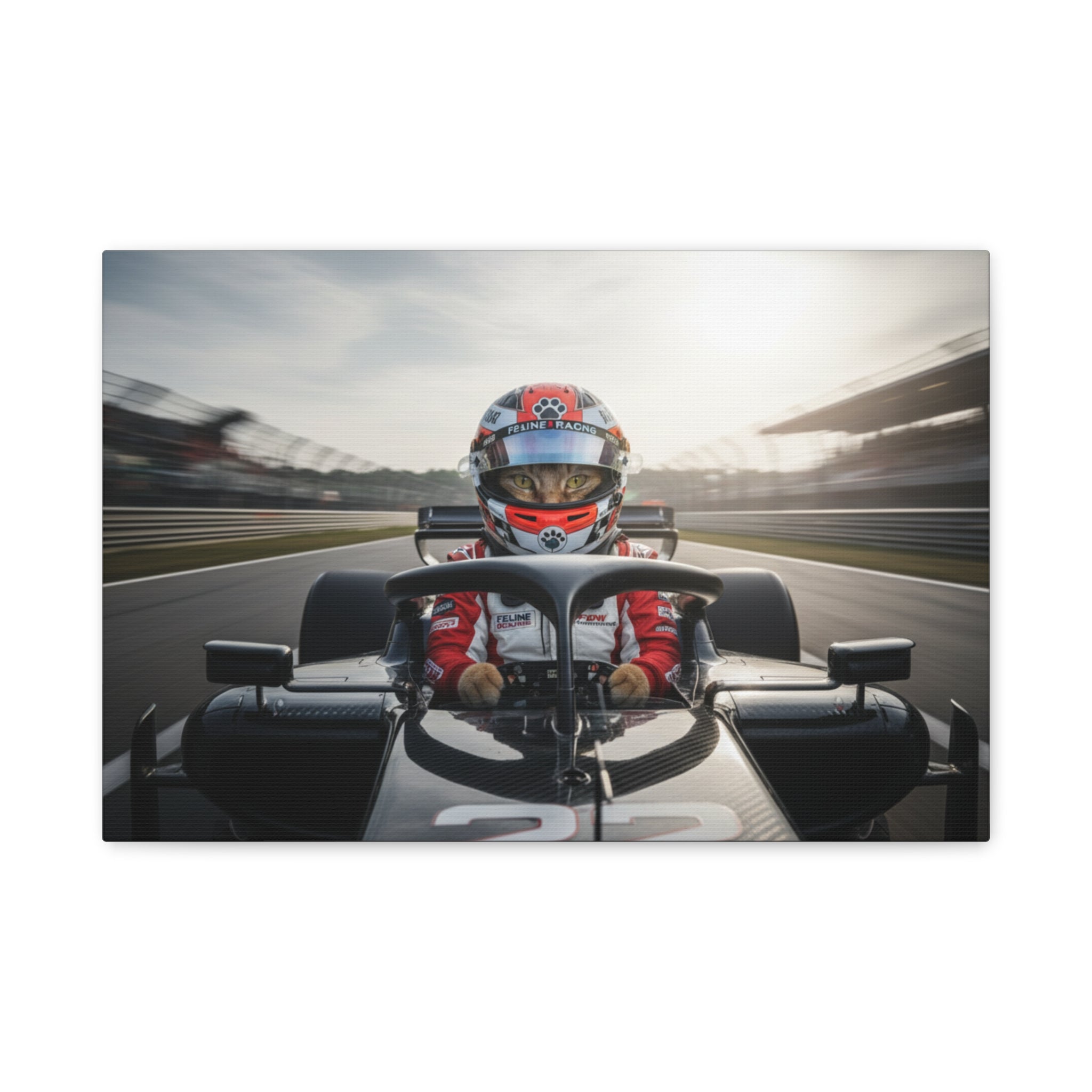 Race Car Driver Canvas Print — Formula Motorsport Wall Art
