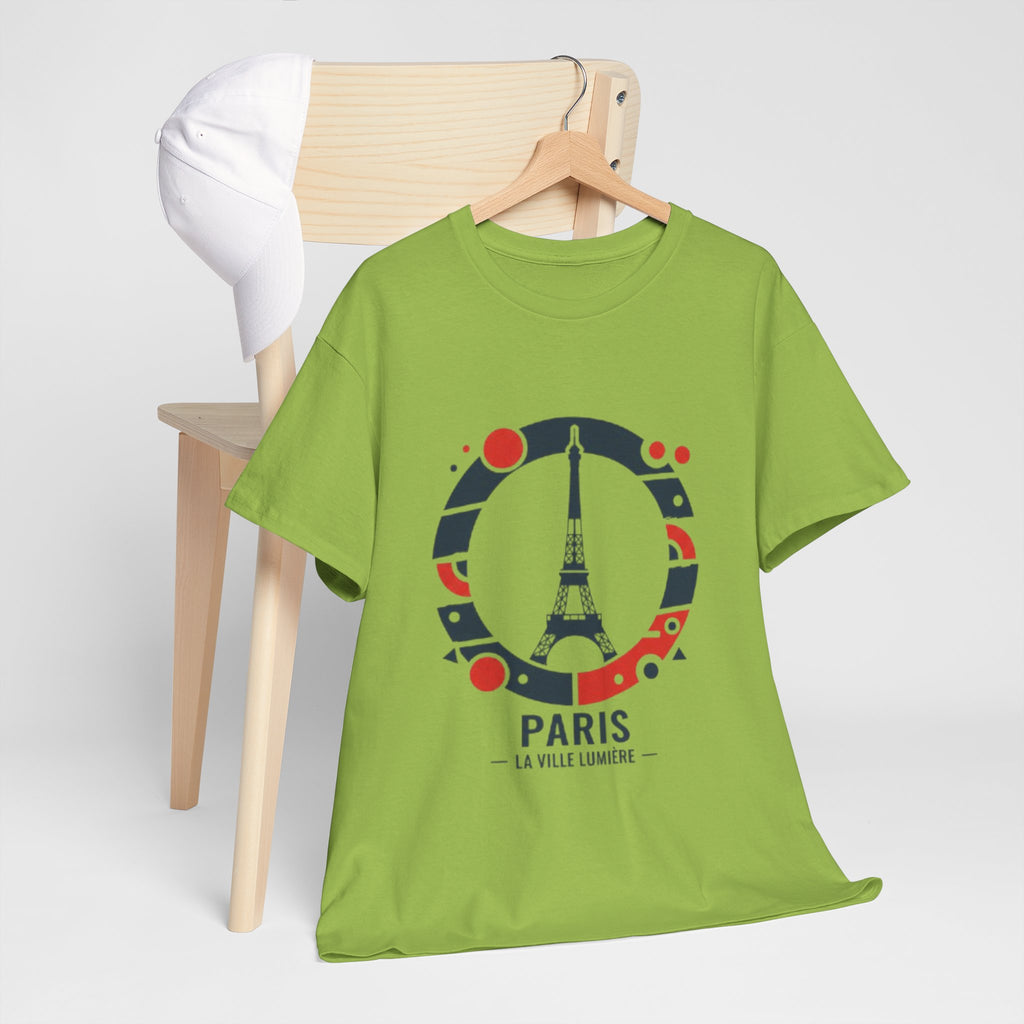 Paris Eiffel Tower Graphic Tee — 'Paris La Ville Lumière' Travel T‑Shirt