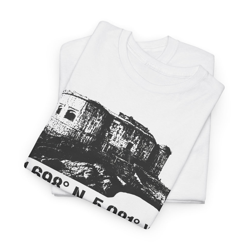 Stack Rock Fort T‑Shirt — Coastal Landmark Graphic Tee