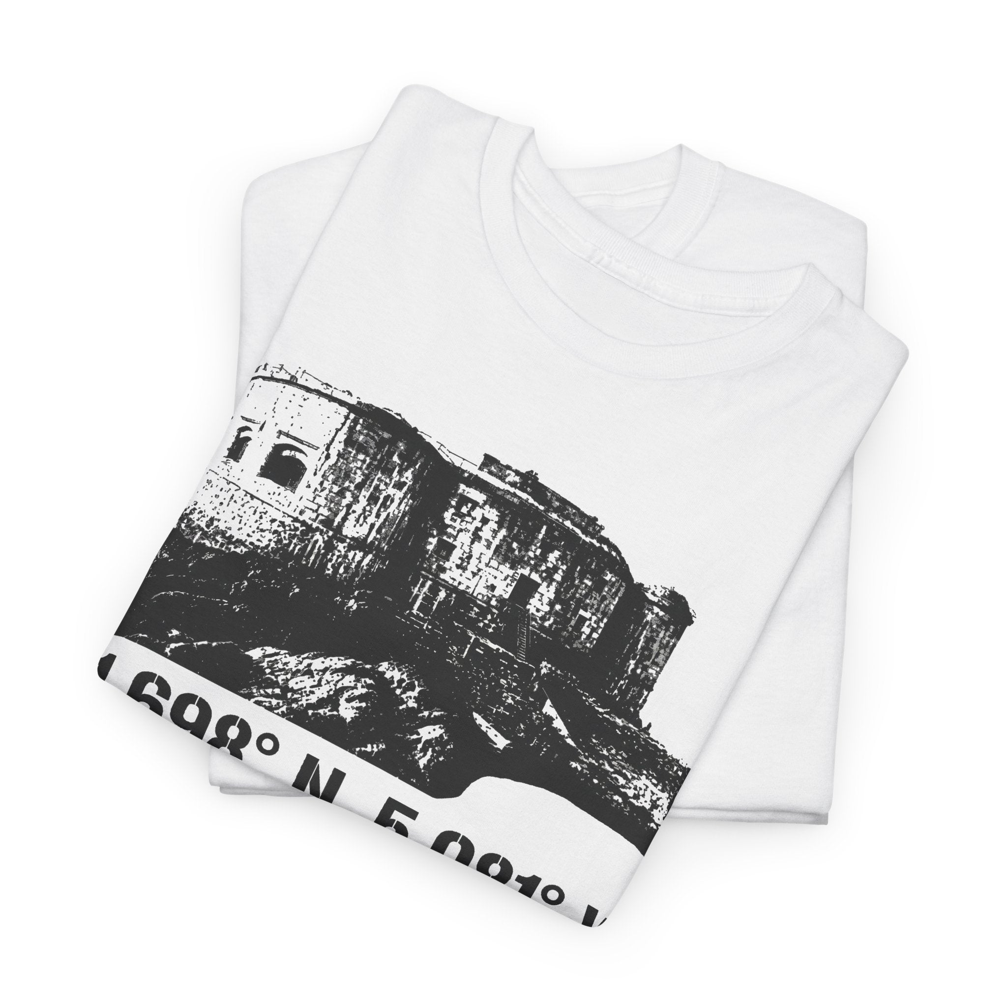 Stack Rock Fort T‑Shirt — Coastal Landmark Graphic Tee