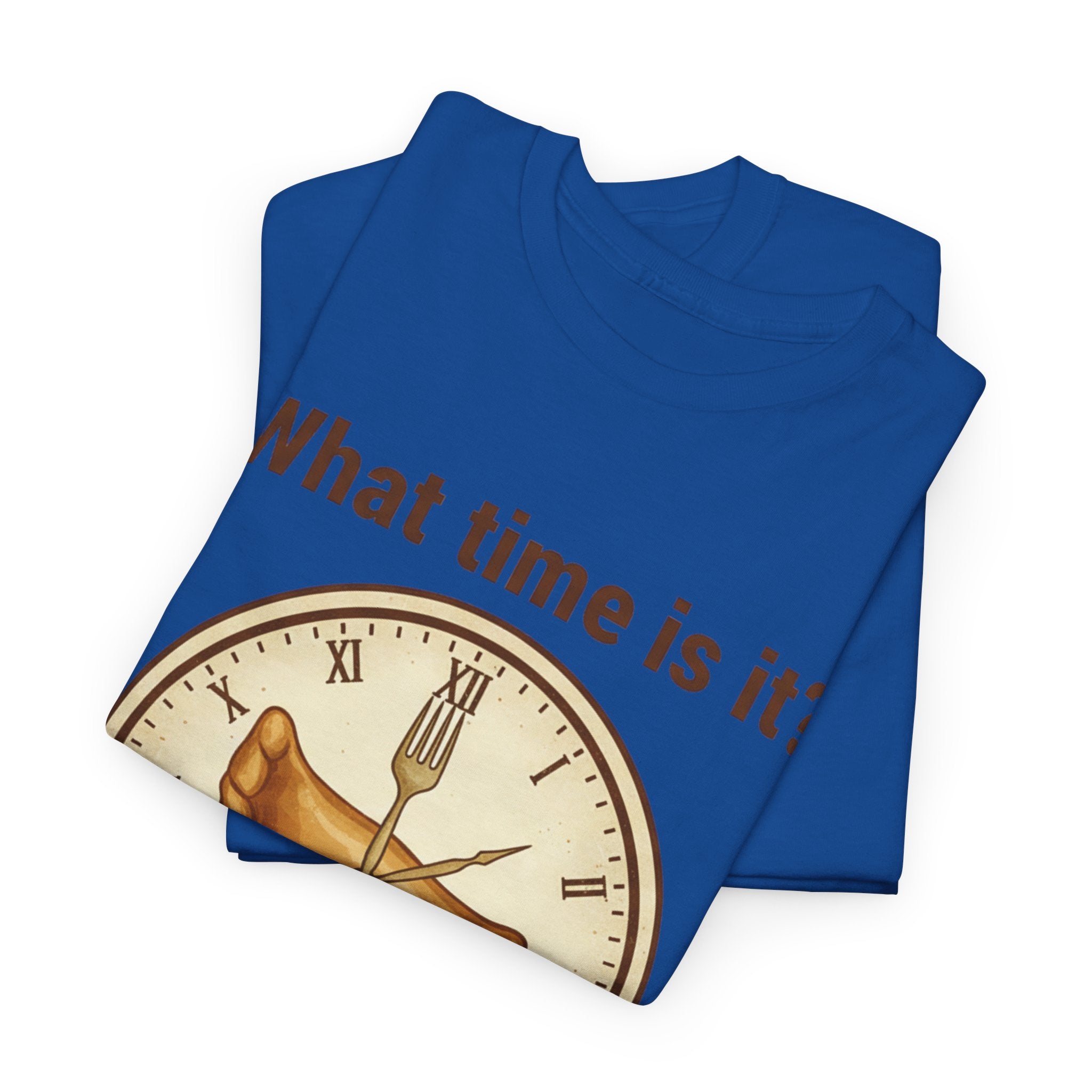 Pierogi Time T‑Shirt — "What time is it? Pierogi time!" Vintage Clock Food Tee