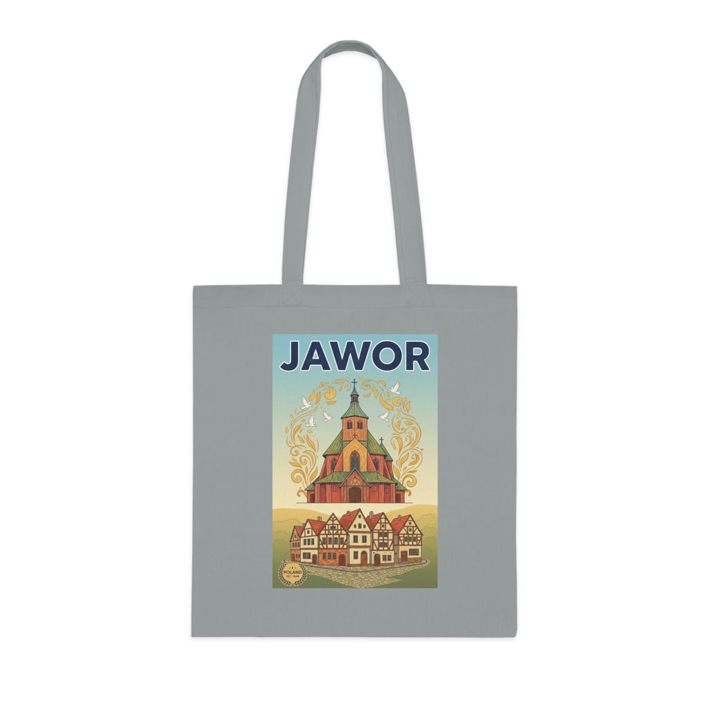 Jawor Vintage Travel Tote — Retro Polish Town Cotton Tote Bag