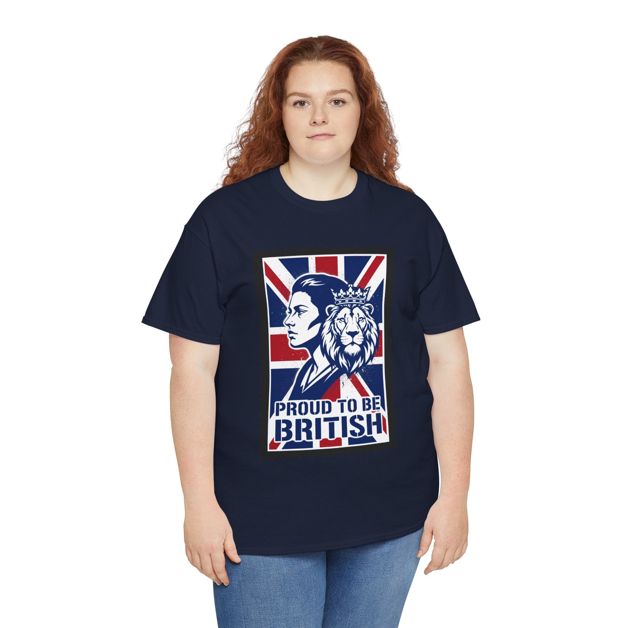 Proud to Be British T-Shirt – Union Jack Lion Graphic Tee