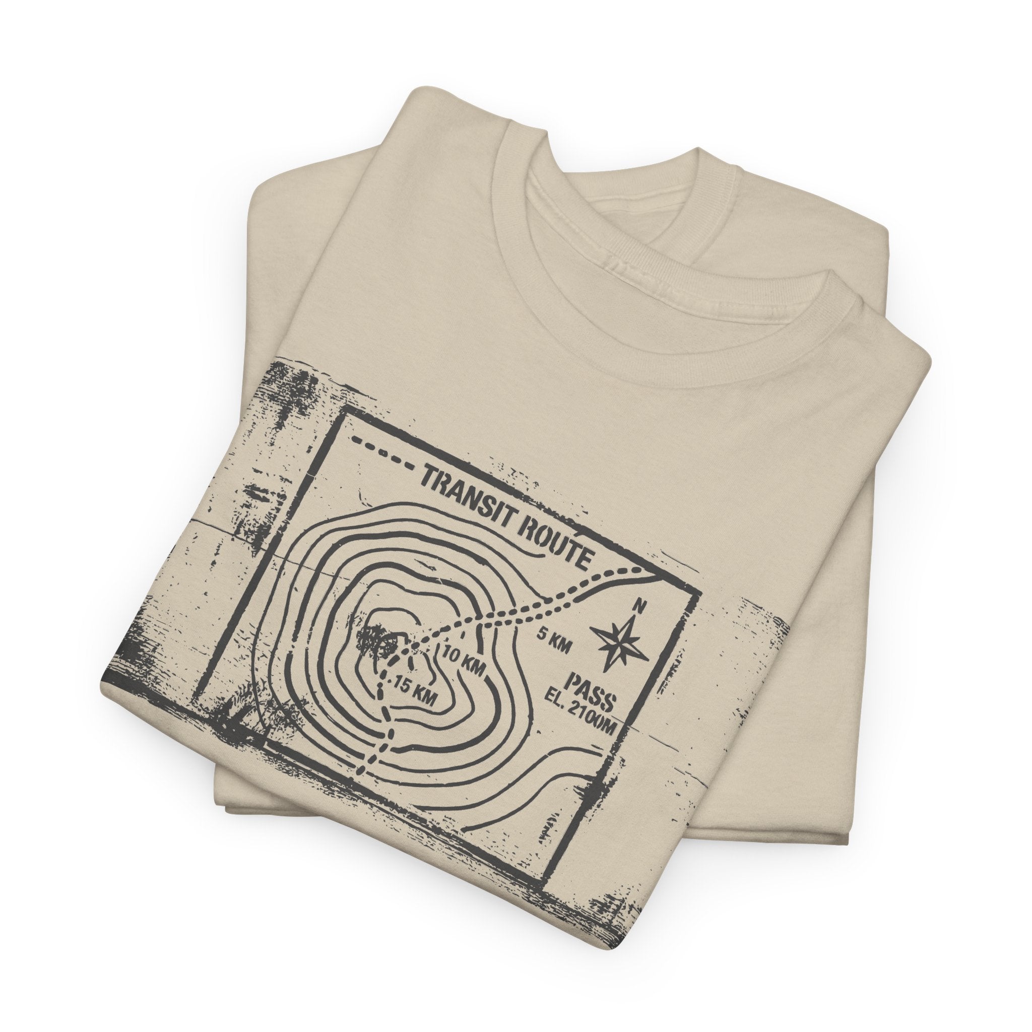 Retro Transit Route Adventure T-Shirt — Vintage Travel Map Graphic Tee