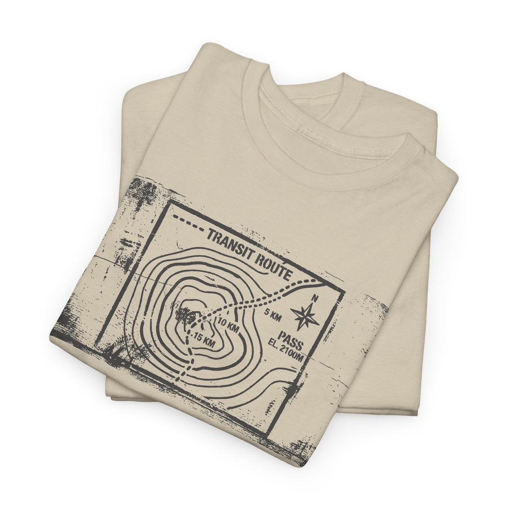 Retro Transit Route Adventure T-Shirt — Vintage Travel Map Graphic Tee