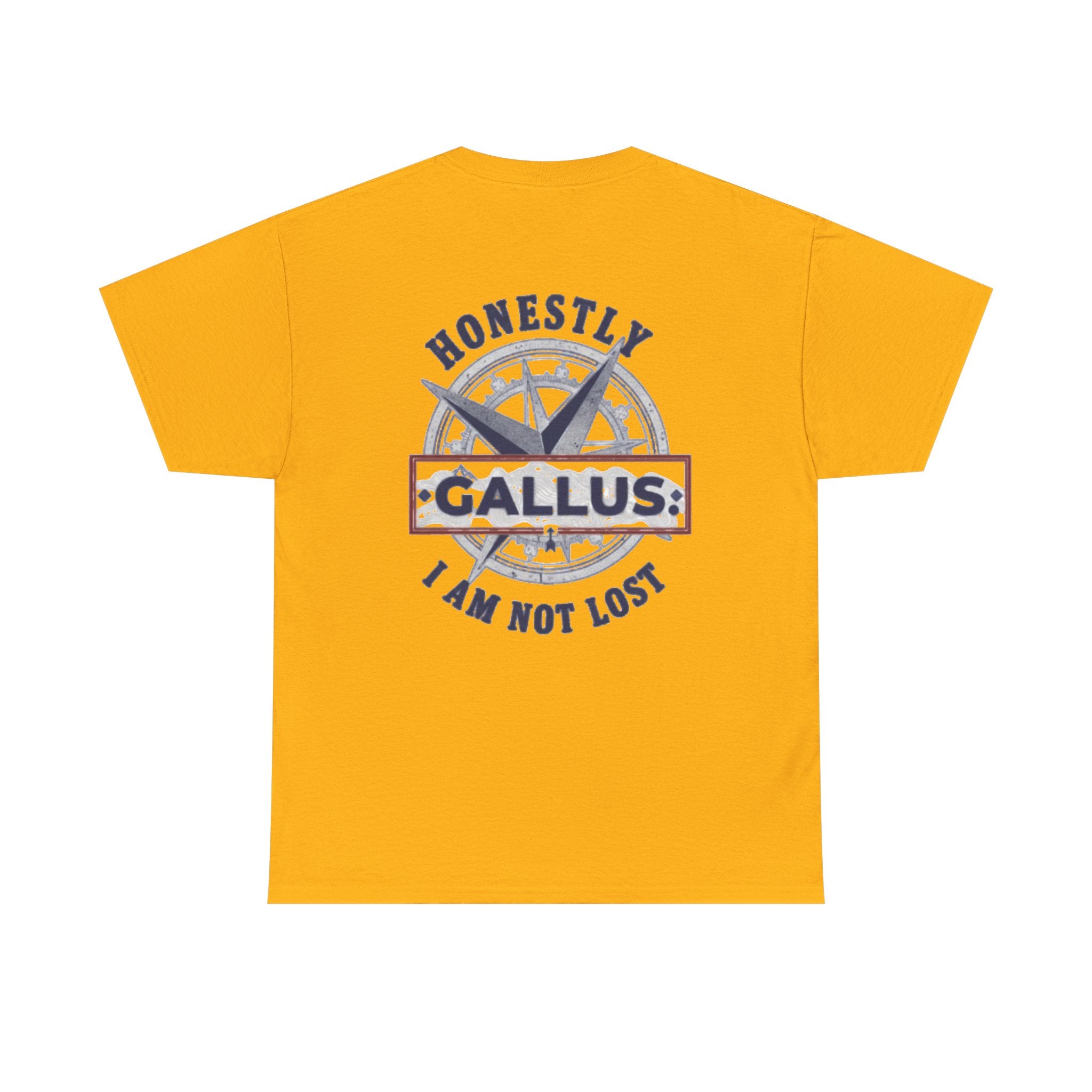 T‑Shirt — 'Honestly I Am Not Lost' Compass Graphic Tee (Gallus)