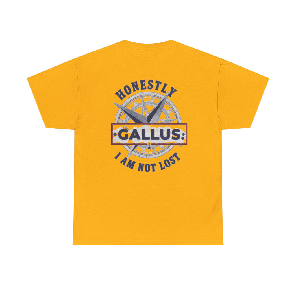T‑Shirt — 'Honestly I Am Not Lost' Compass Graphic Tee (Gallus)