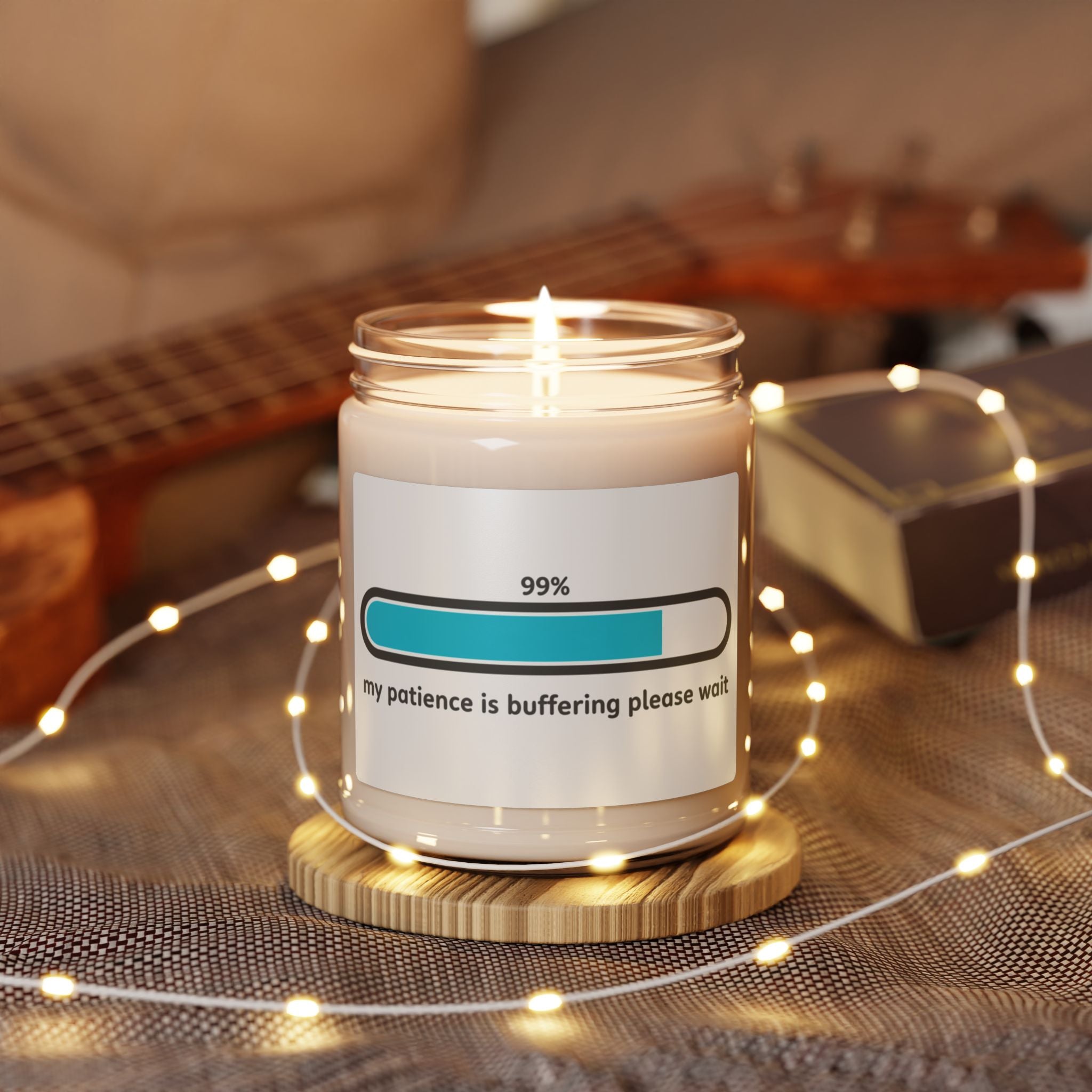 thankful but tired candle | Scented Soy Candle, gratitude sarcasm, neutral cream