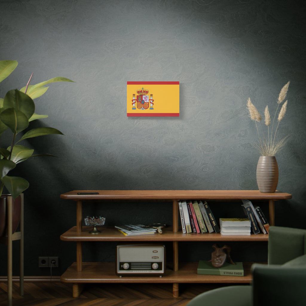 Spanish Flag Matte Canvas Print — Stretched Wall Art (1.25")