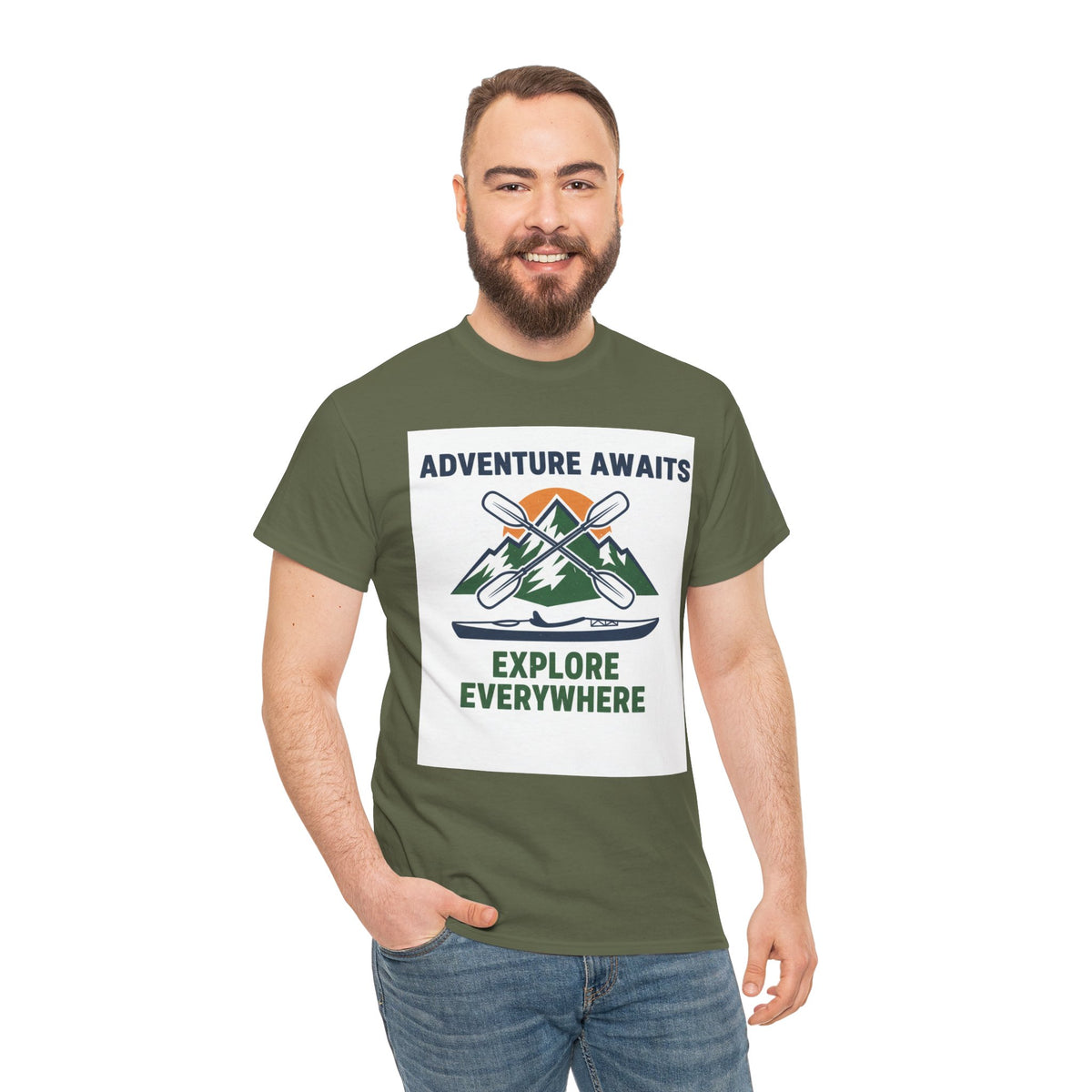 Adventure Awaits T-Shirt — Mountain & Paddle Outdoor Tee — product image 7