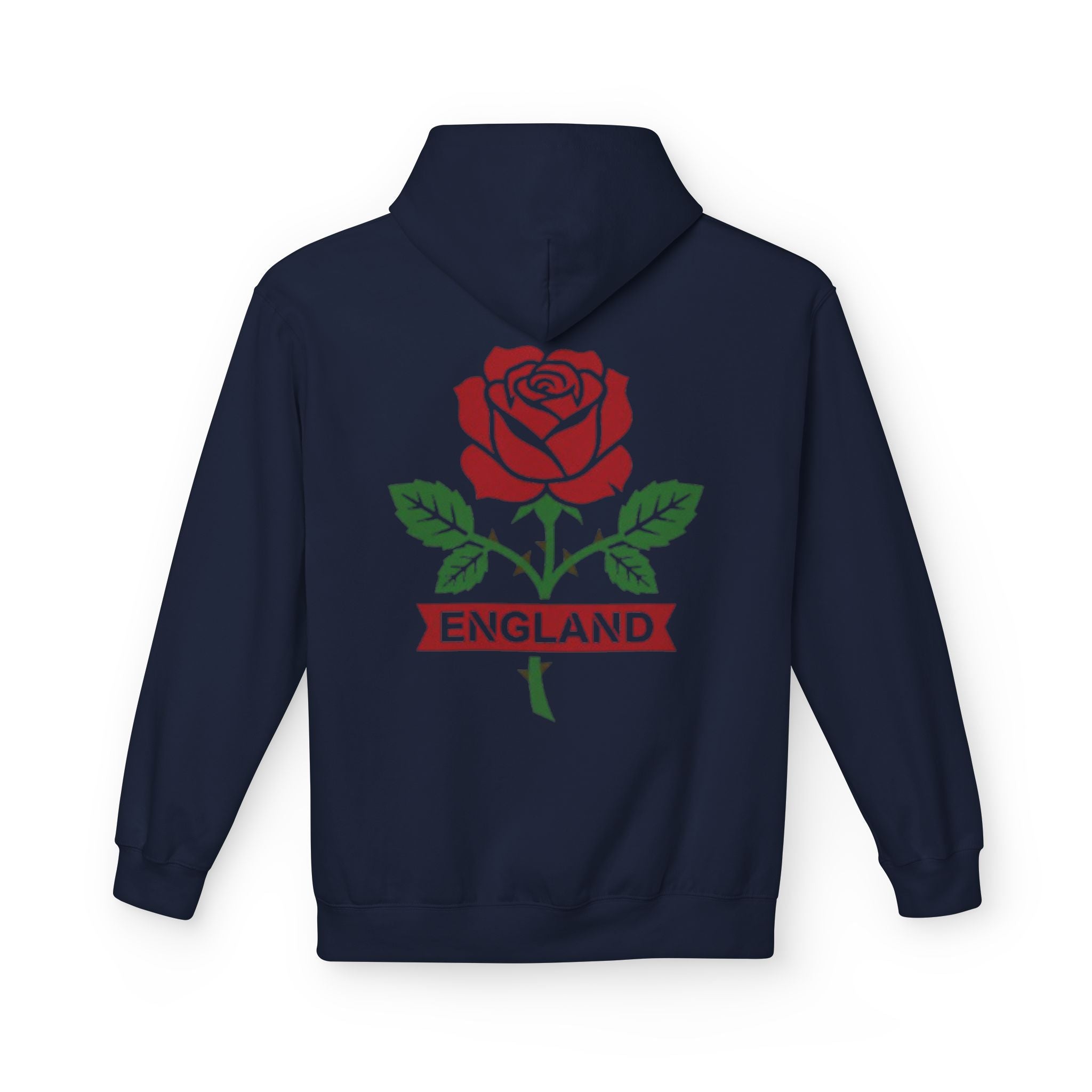 England Rose Hoodie – Classic Red Rose Emblem Sweatshirt