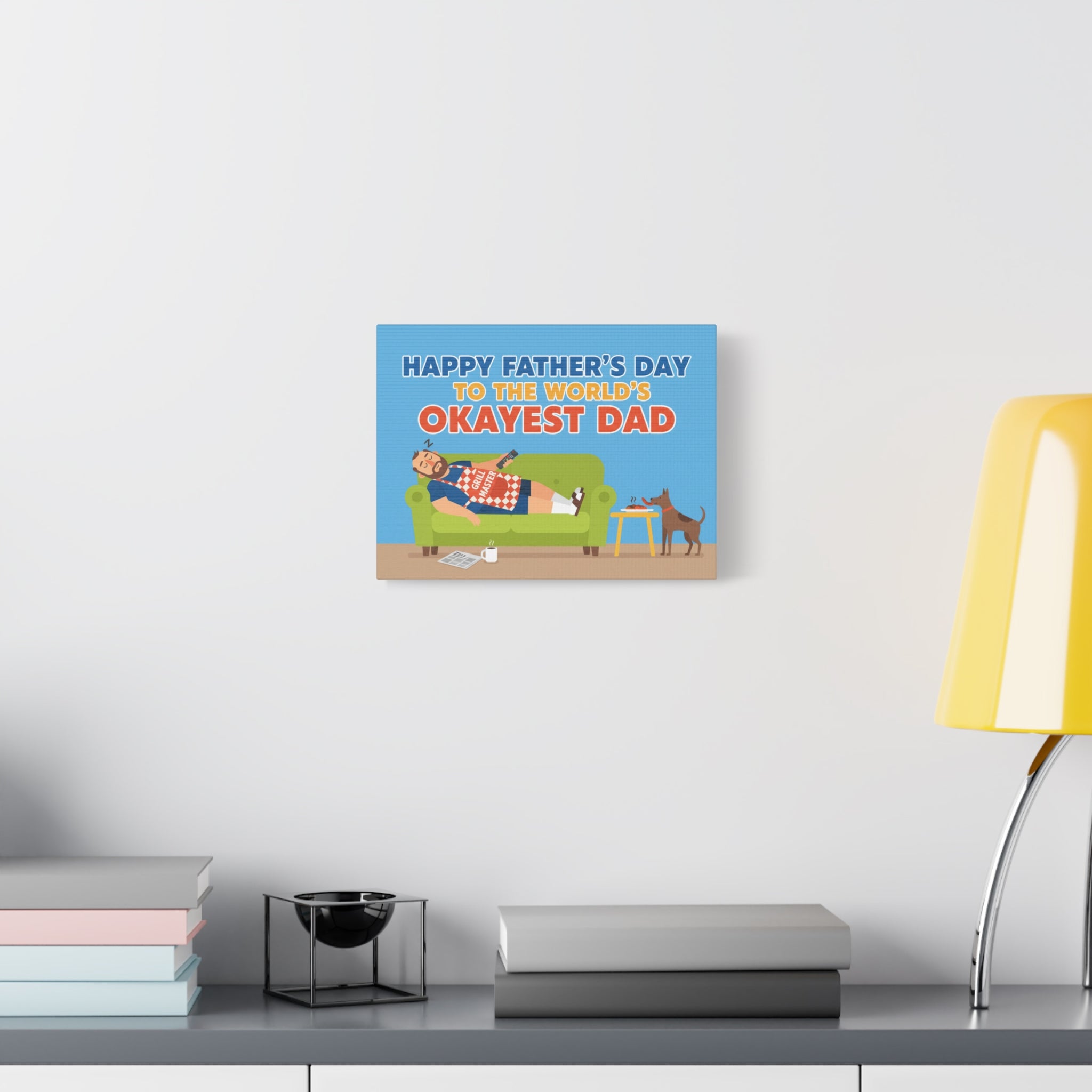 Happy Father’s Day 'Okayest Dad' Canvas Wall Art
