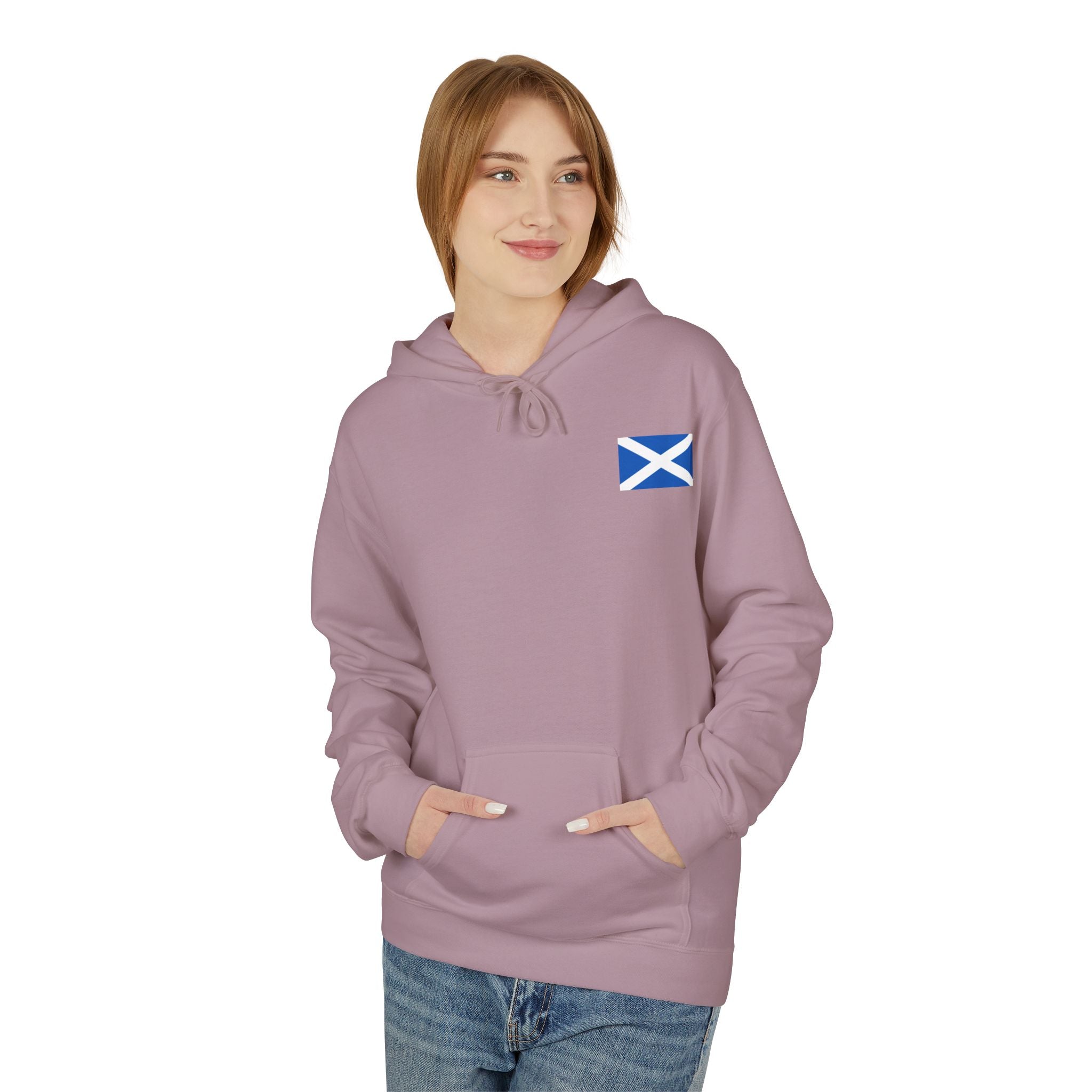 Scottish Hoodie — "Scottish & Proud" Vintage Stag Graphic Pullover