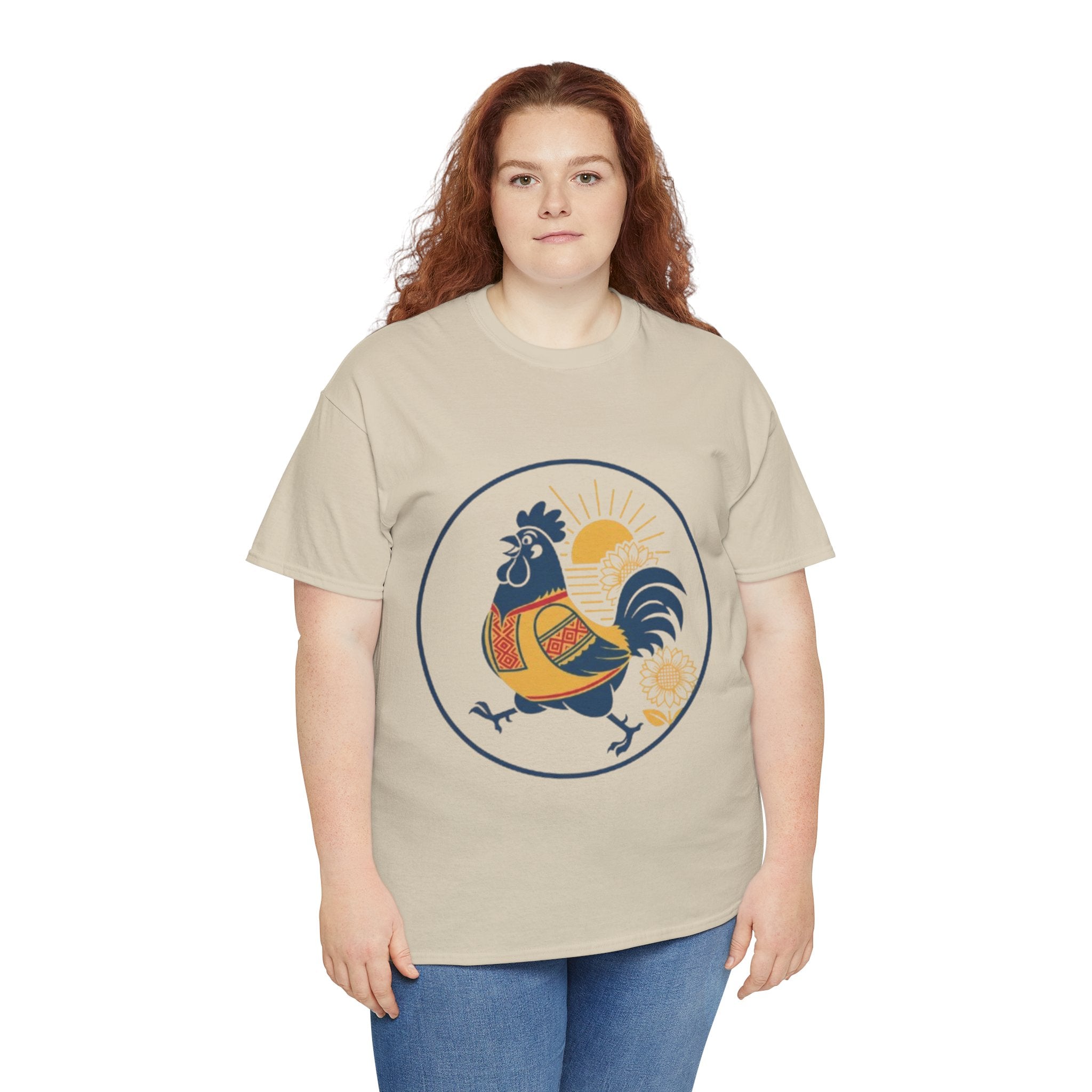 Rooster Sunburst Graphic Tee — Vintage Farmhouse Rooster T-Shirt
