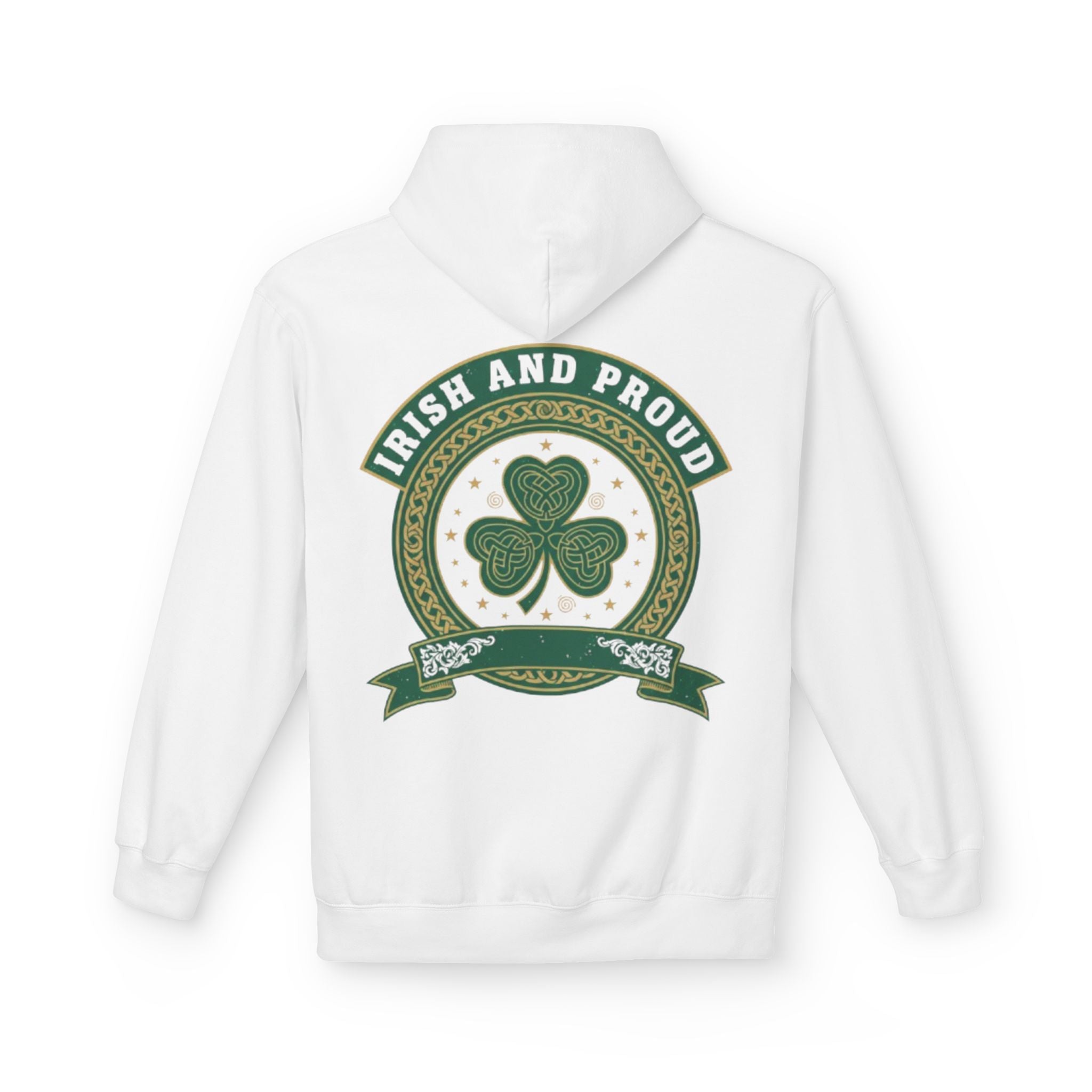 Irish and Proud Hoodie — St. Patrick’s Shamrock Graphic Pullover