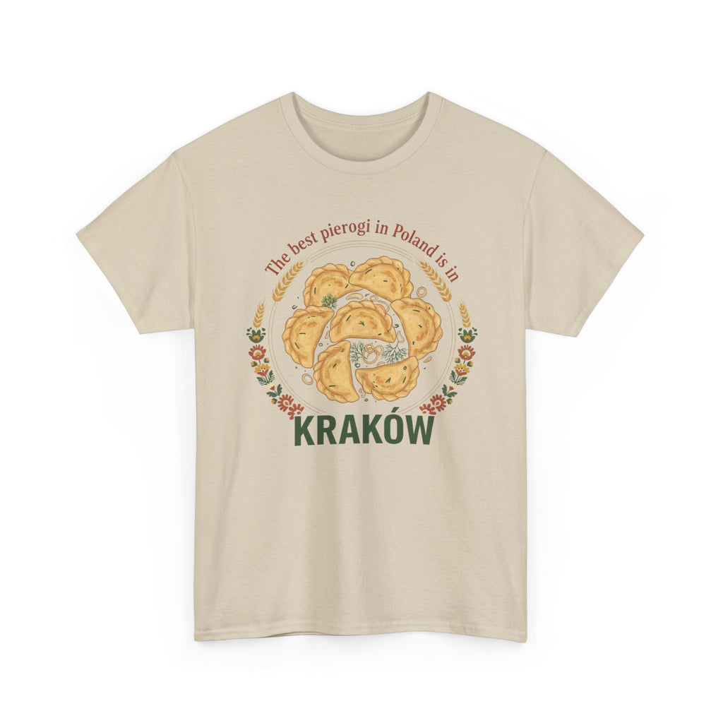 Kraków Pierogi Graphic Tee — "The best pierogi in Poland is in KRAKÓW" T-Shirt