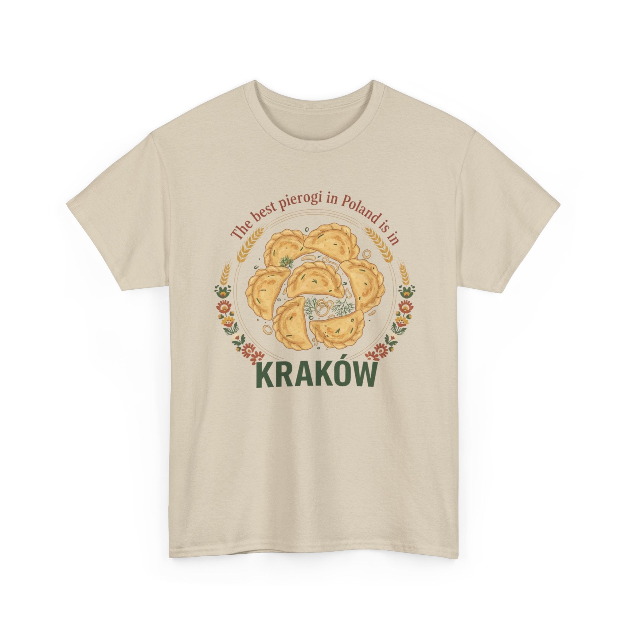 Kraków Pierogi Graphic Tee — "The best pierogi in Poland is in KRAKÓW" T-Shirt