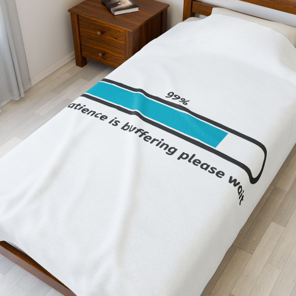 my patience is buffering plush blanket | sarcastic gratitude, thankful but tired