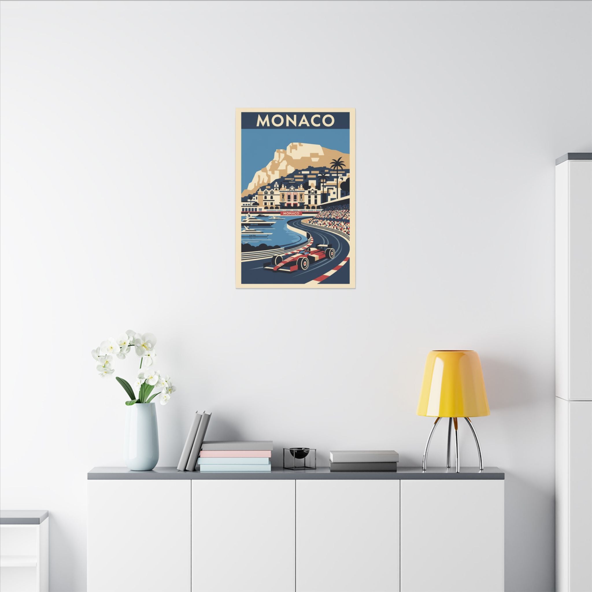 Monaco Grand Prix Vintage Poster Canvas