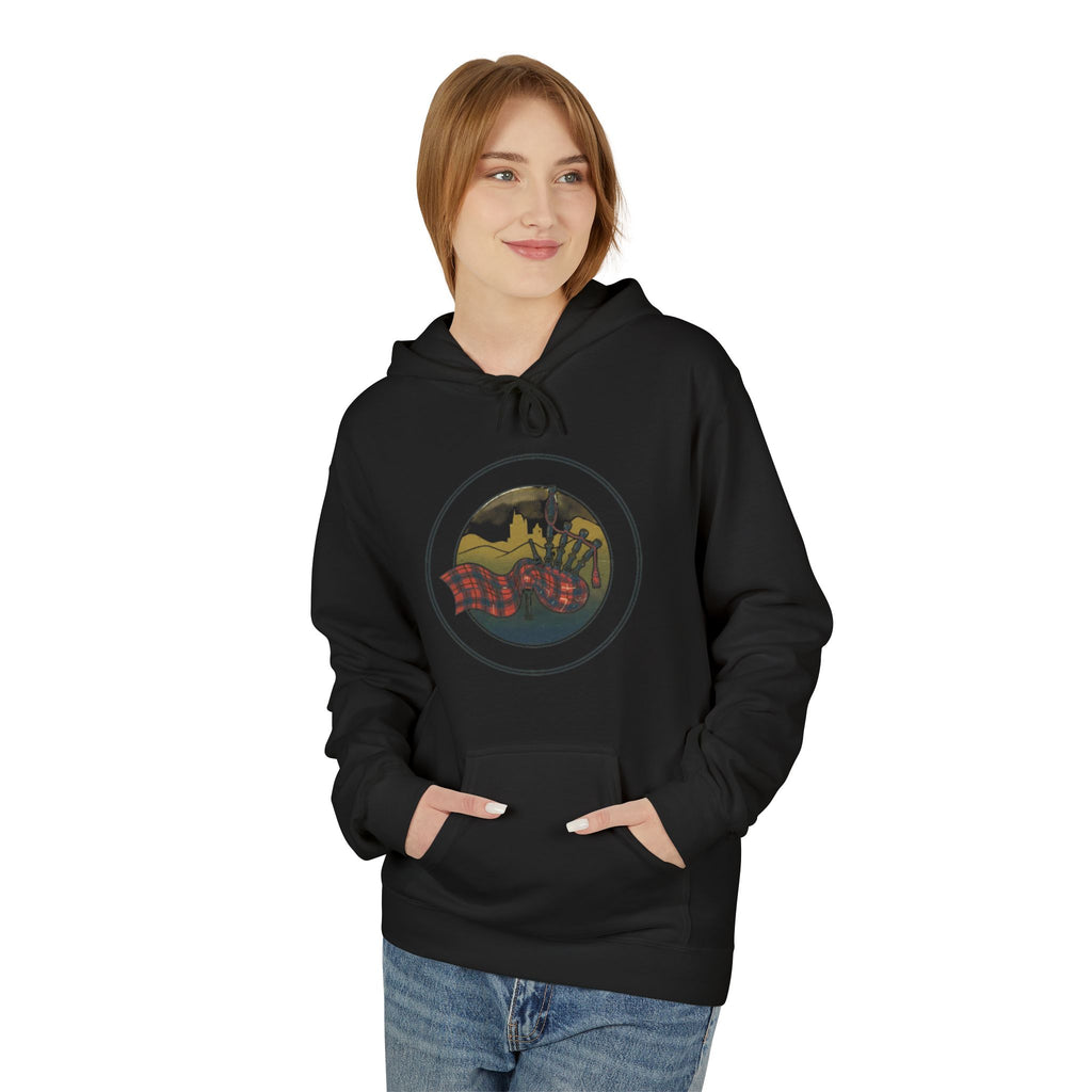 Vintage Mountain Waves Hoodie — Retro Scenic Nature Graphic
